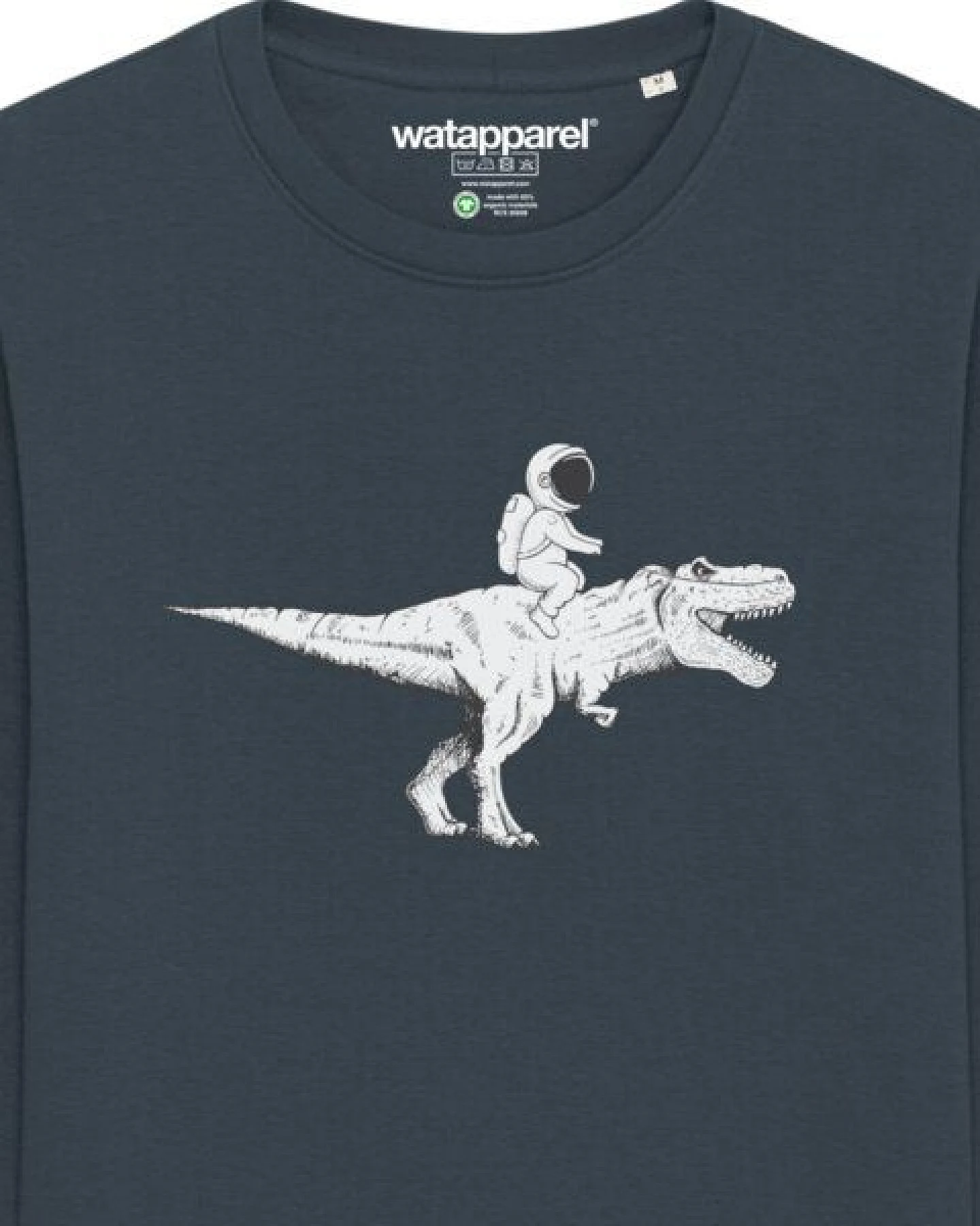 watapparel Sweatshirt Unisex Astronaut on T-Rex – Ansicht 3