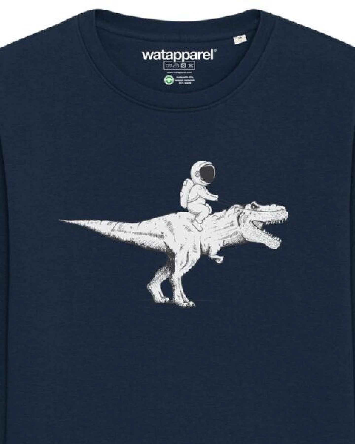 watapparel Sweatshirt Unisex Astronaut on T-Rex – Ansicht 3