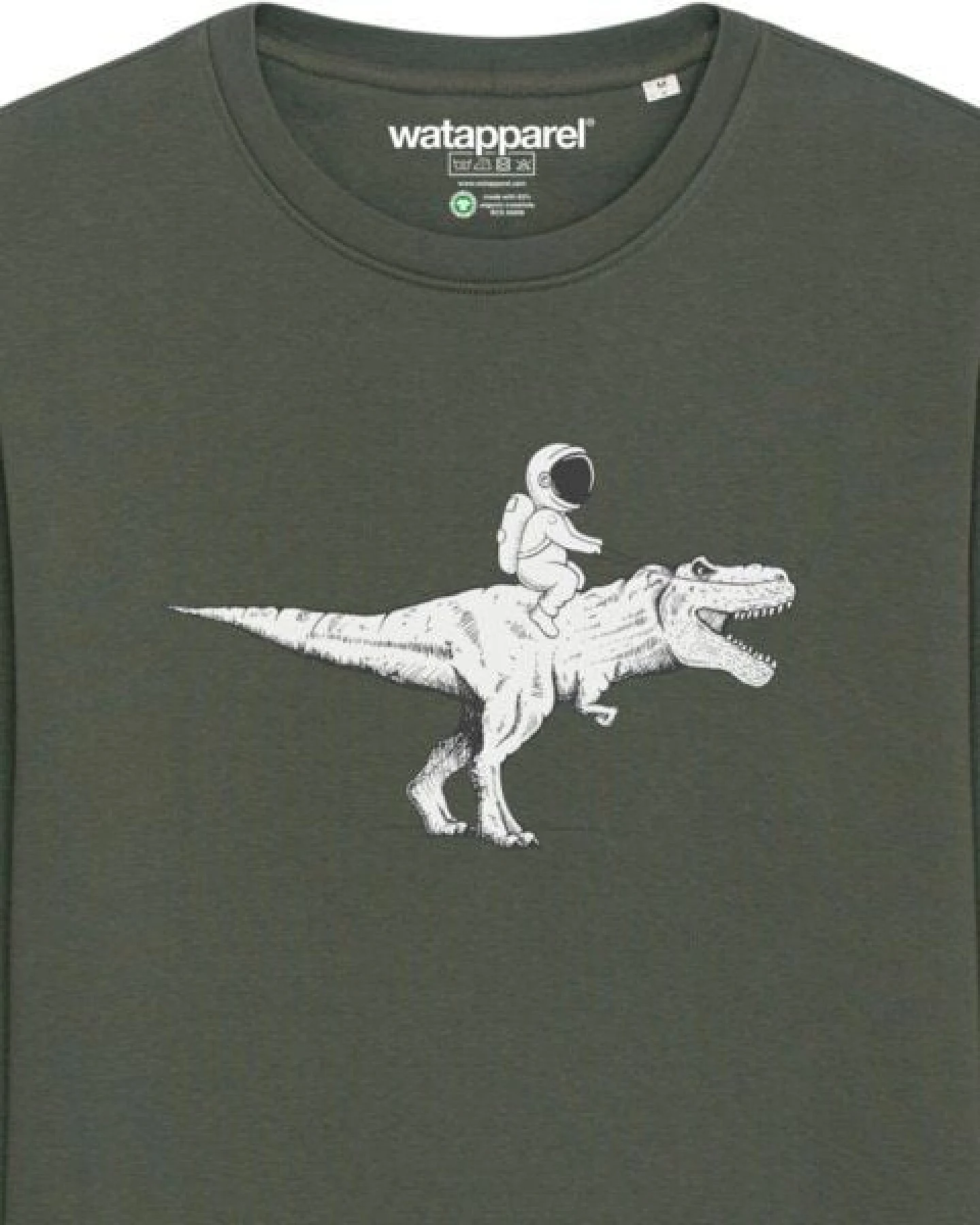 watapparel Sweatshirt Unisex Astronaut on T-Rex – Ansicht 3
