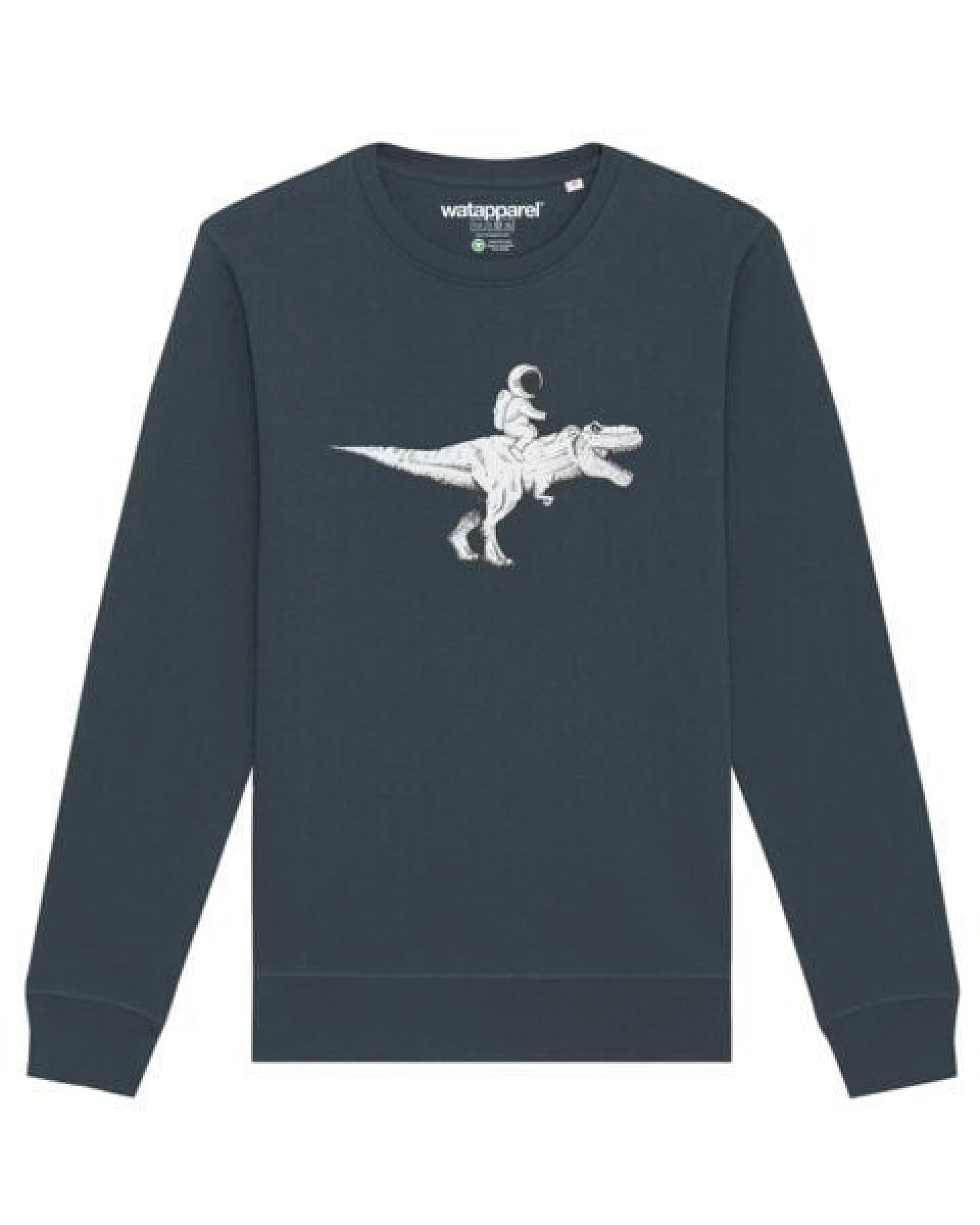 watapparel Sweatshirt Unisex Astronaut on T-Rex – Ansicht 2