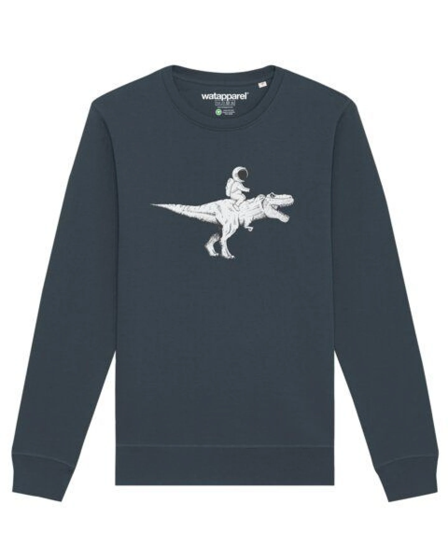 watapparel Sweatshirt Unisex Astronaut on T-Rex – Ansicht 2