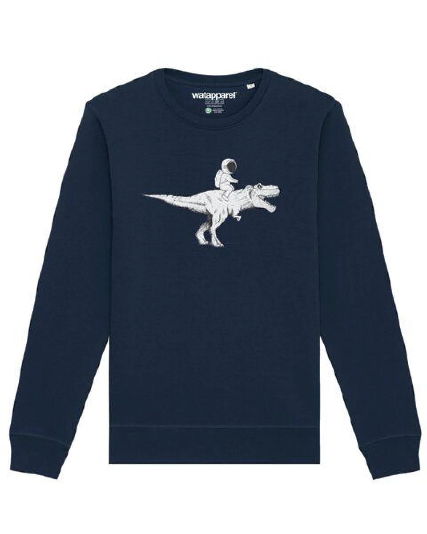 watapparel Sweatshirt Unisex Astronaut on T-Rex – Ansicht 2
