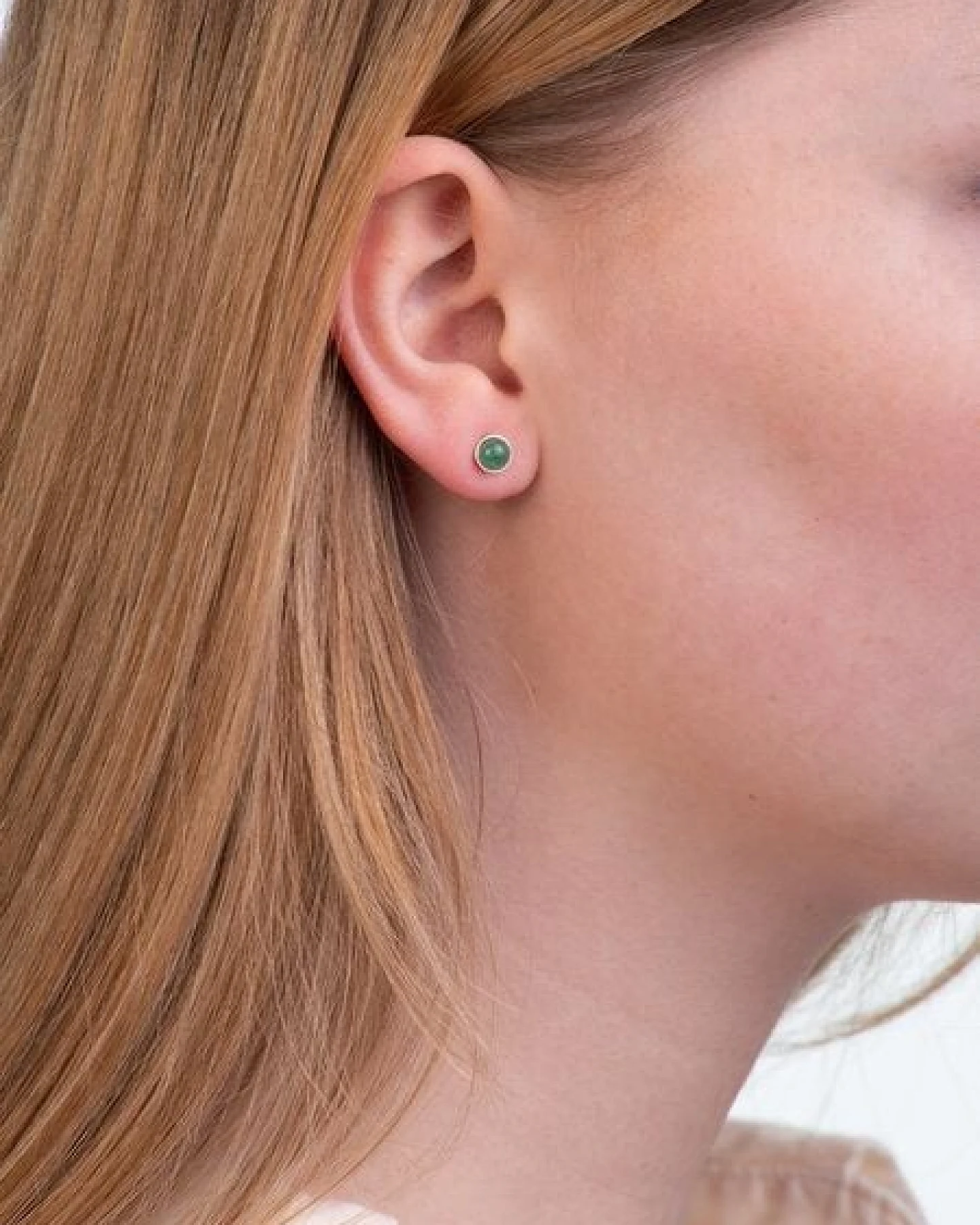 makou Jewelry Ohrstecker Makou Individuell - Jade – Ansicht 3