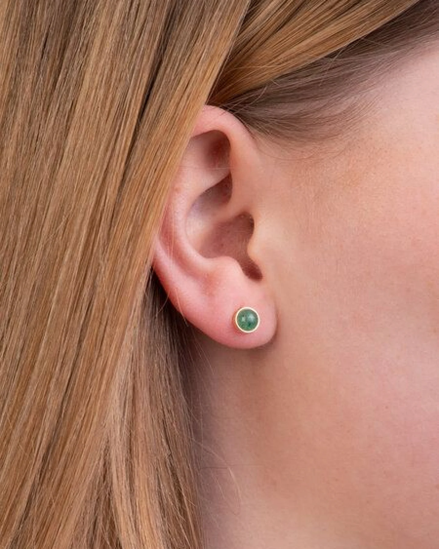 makou Jewelry Ohrstecker Makou Individuell - Jade – Ansicht 2