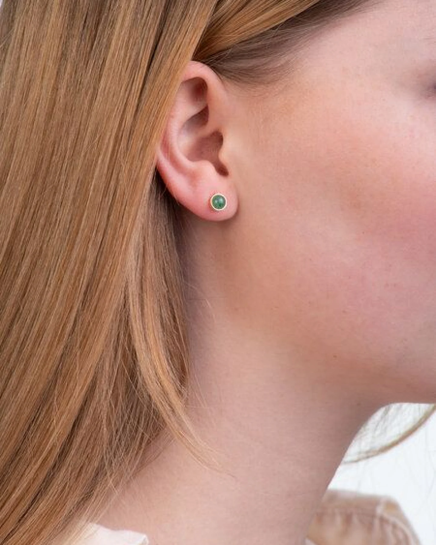 makou Jewelry Ohrstecker Makou Individuell - Jade – Ansicht 3