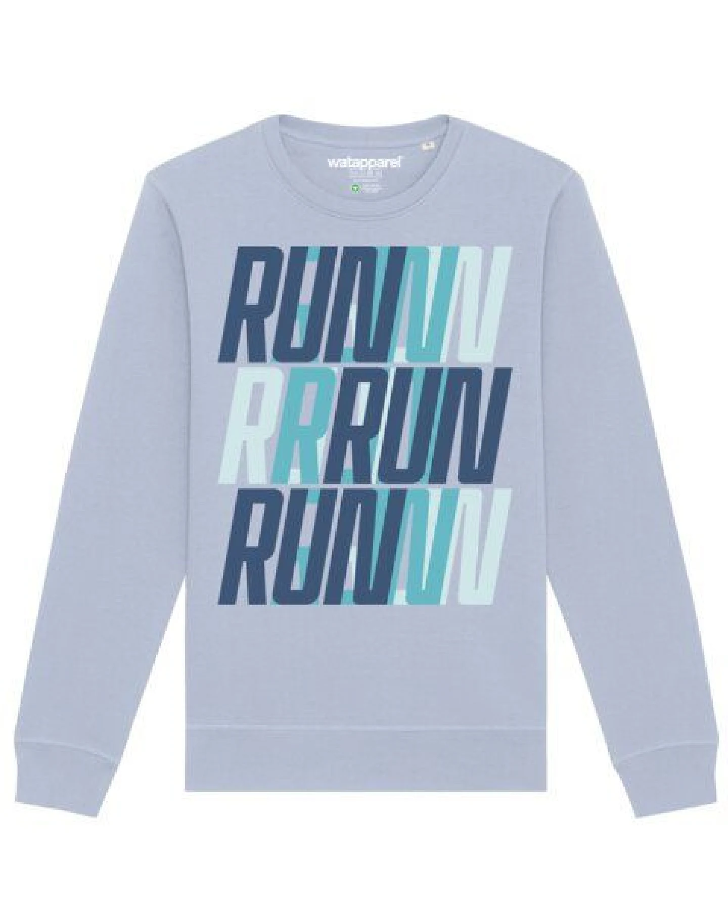 watapparel Sweatshirt Unisex Run, Run, Run blue – Ansicht 2