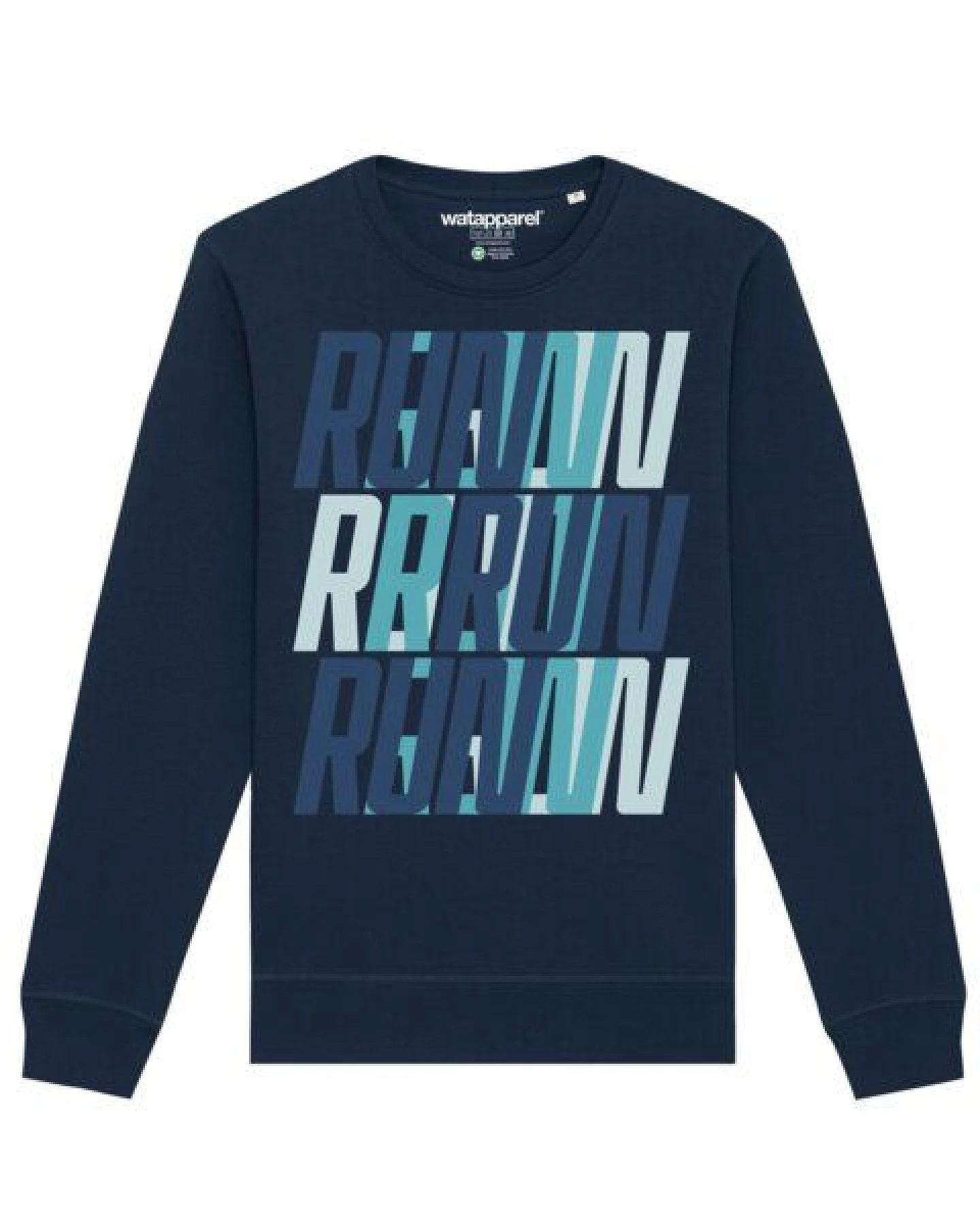 watapparel Sweatshirt Unisex Run, Run, Run blue – Ansicht 2