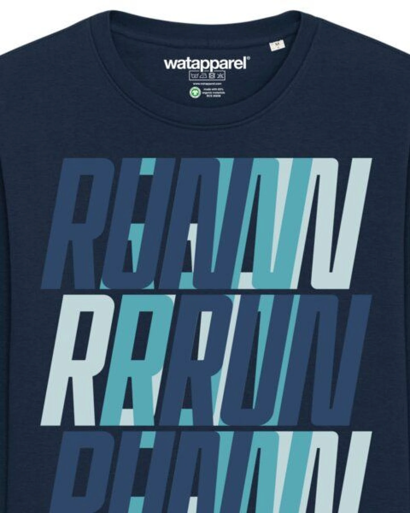watapparel Sweatshirt Unisex Run, Run, Run blue – Ansicht 3