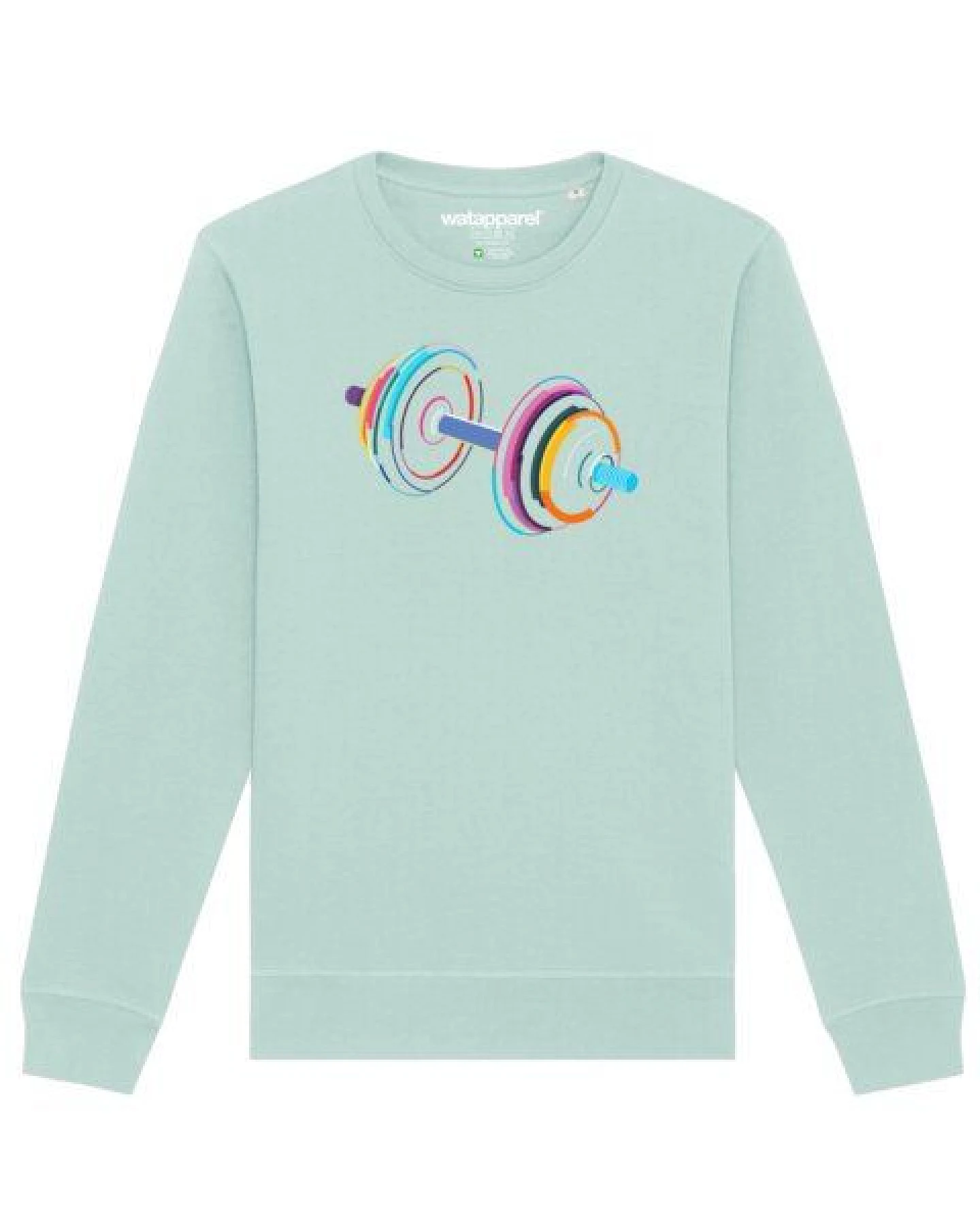 watapparel Sweatshirt Unisex 80s Hantel – Ansicht 2