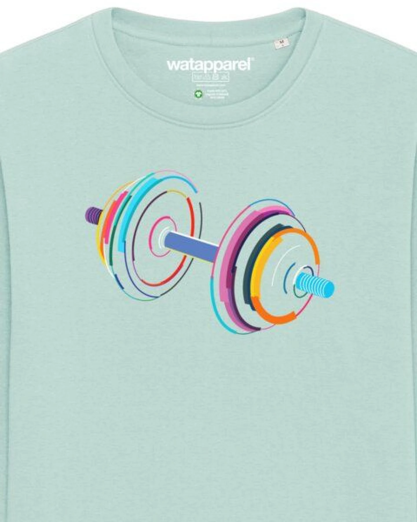 watapparel Sweatshirt Unisex 80s Hantel – Ansicht 3