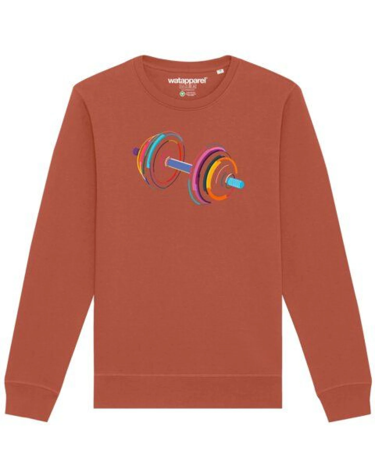watapparel Sweatshirt Unisex 80s Hantel – Ansicht 2