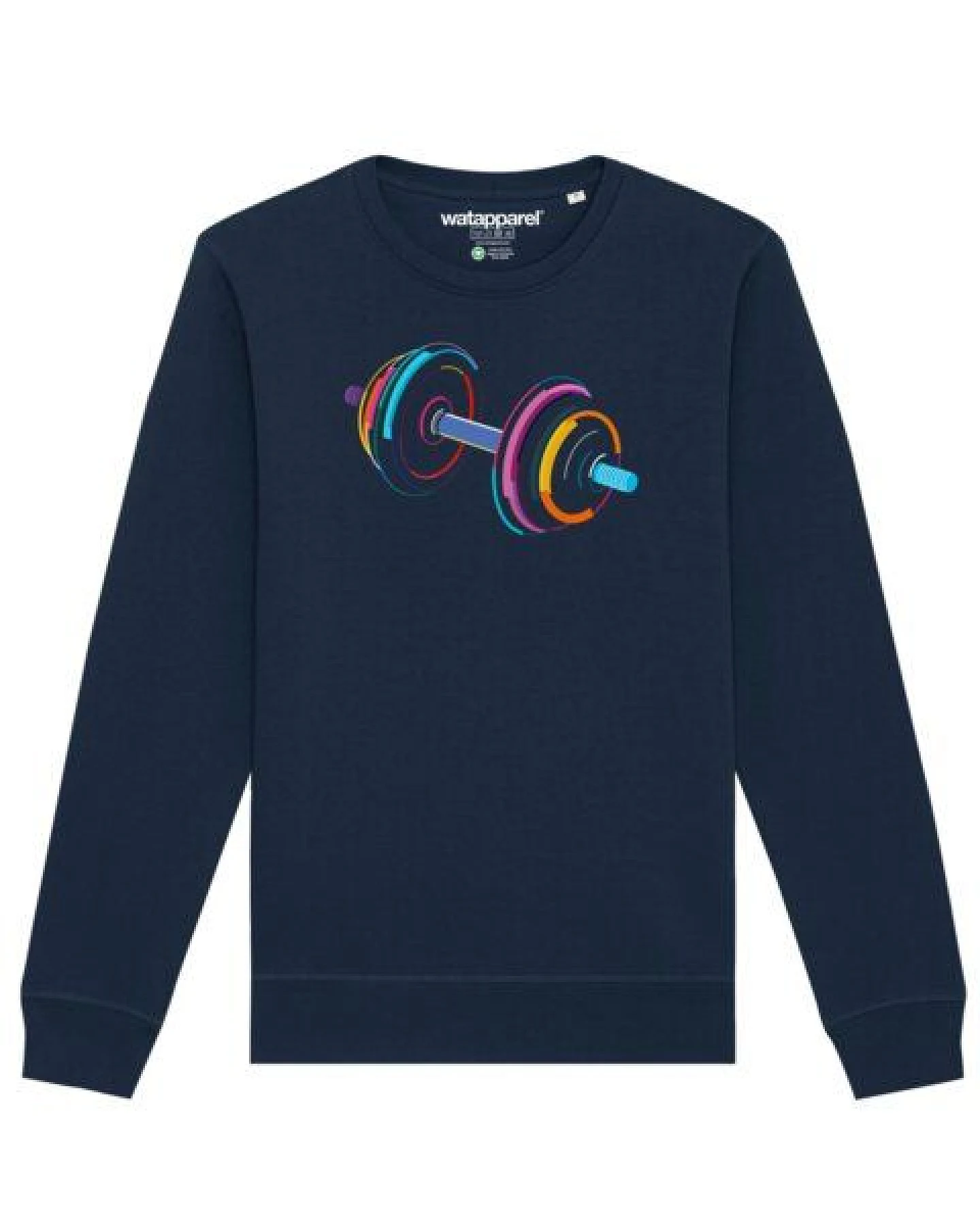 watapparel Sweatshirt Unisex 80s Hantel – Ansicht 2