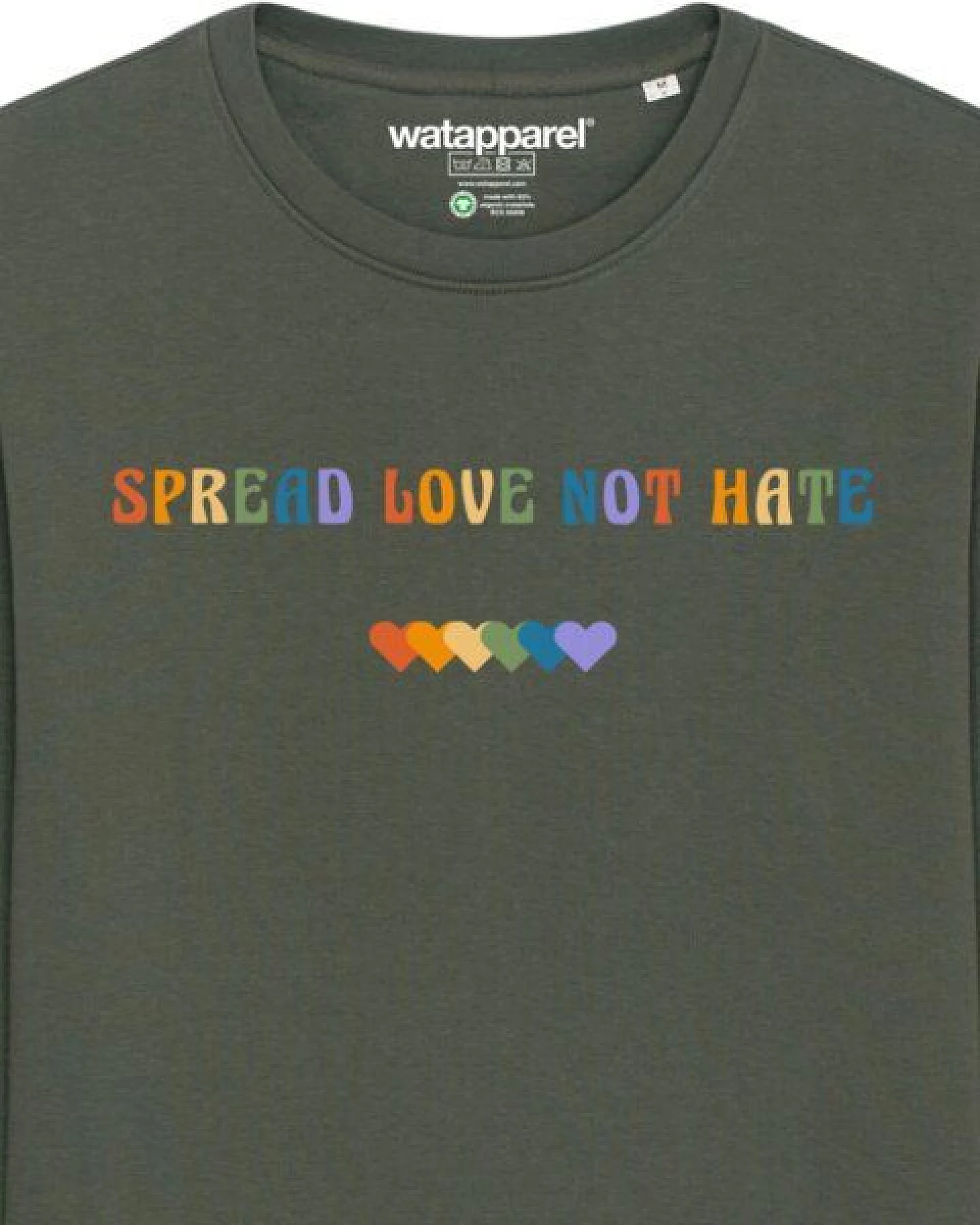 watapparel Sweatshirt Unisex Spread Love not Hate – Ansicht 3