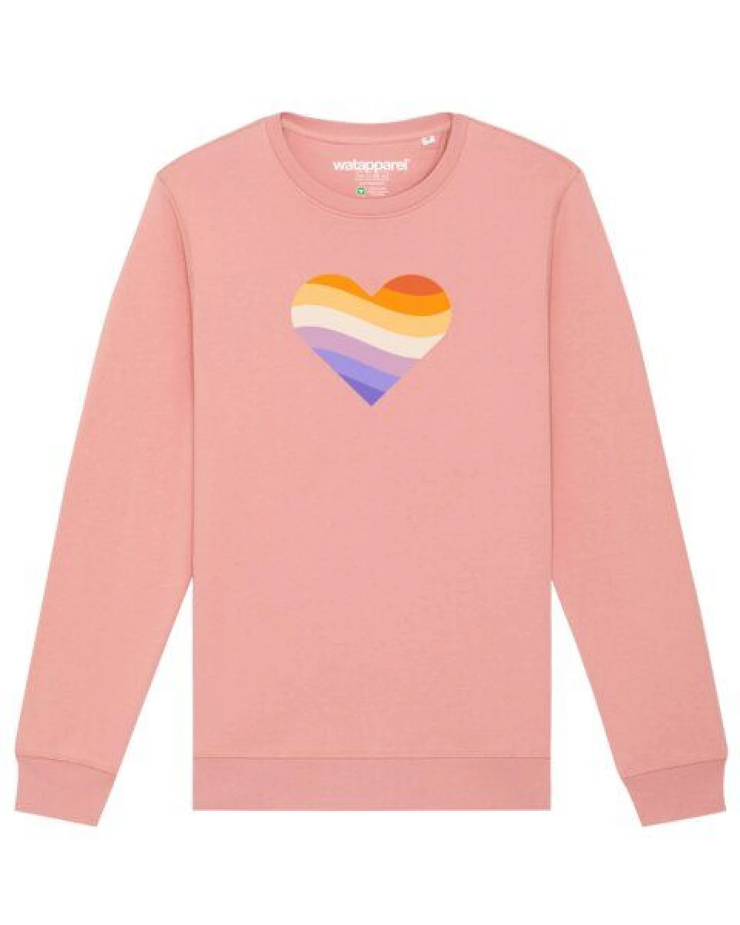watapparel Sweatshirt Unisex Rainbow Heart – Ansicht 2