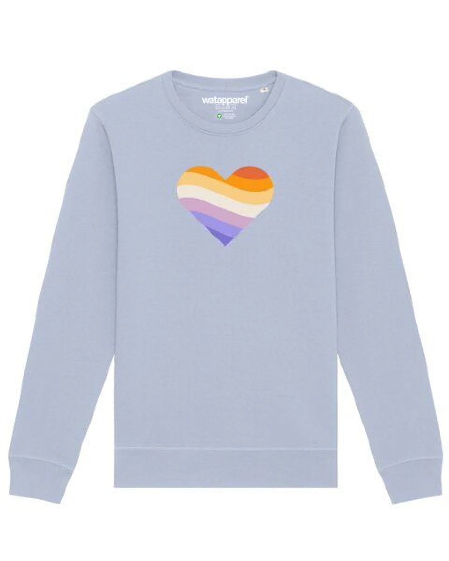 watapparel Sweatshirt Unisex Rainbow Heart – Ansicht 2