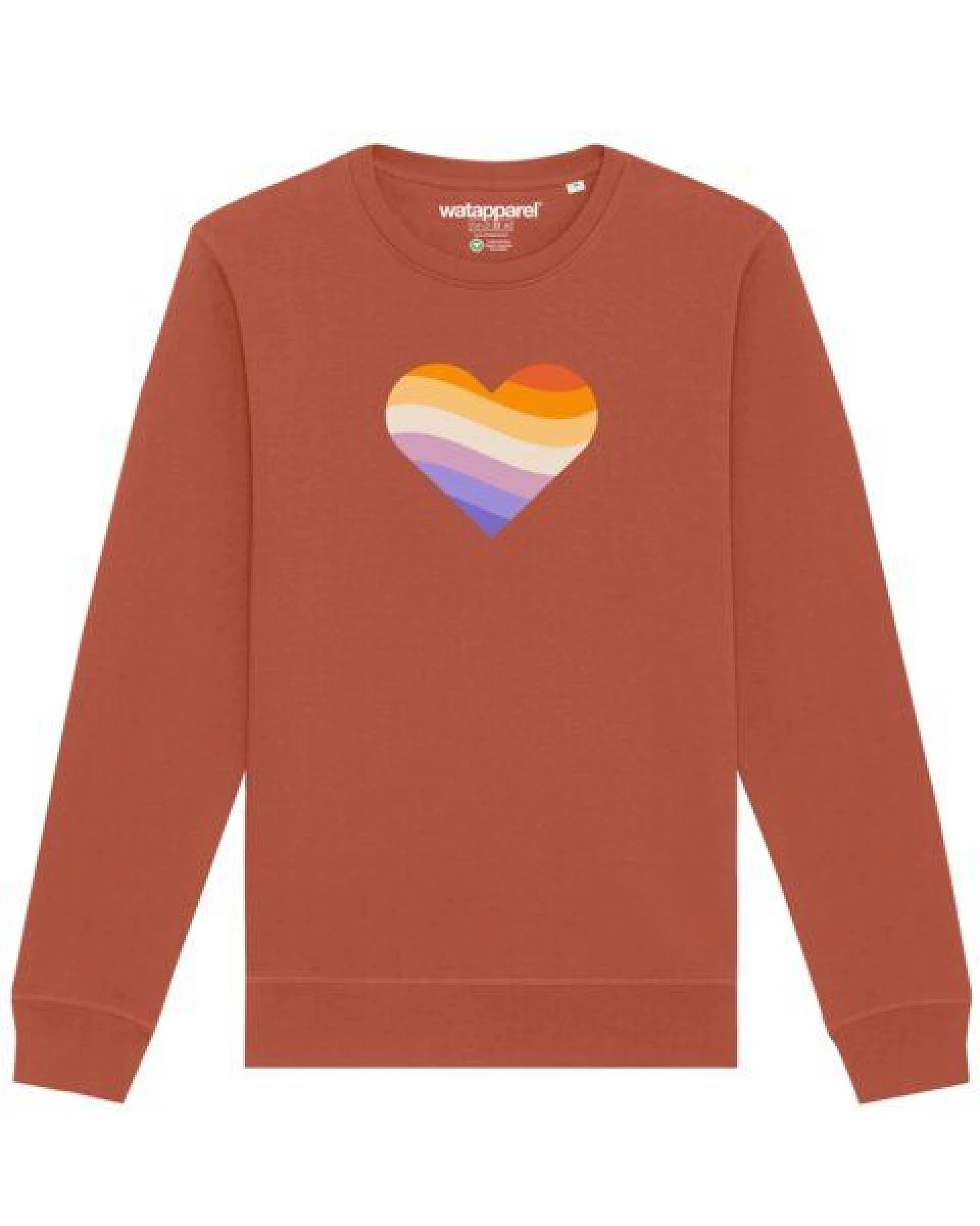 watapparel Sweatshirt Unisex Rainbow Heart – Ansicht 2