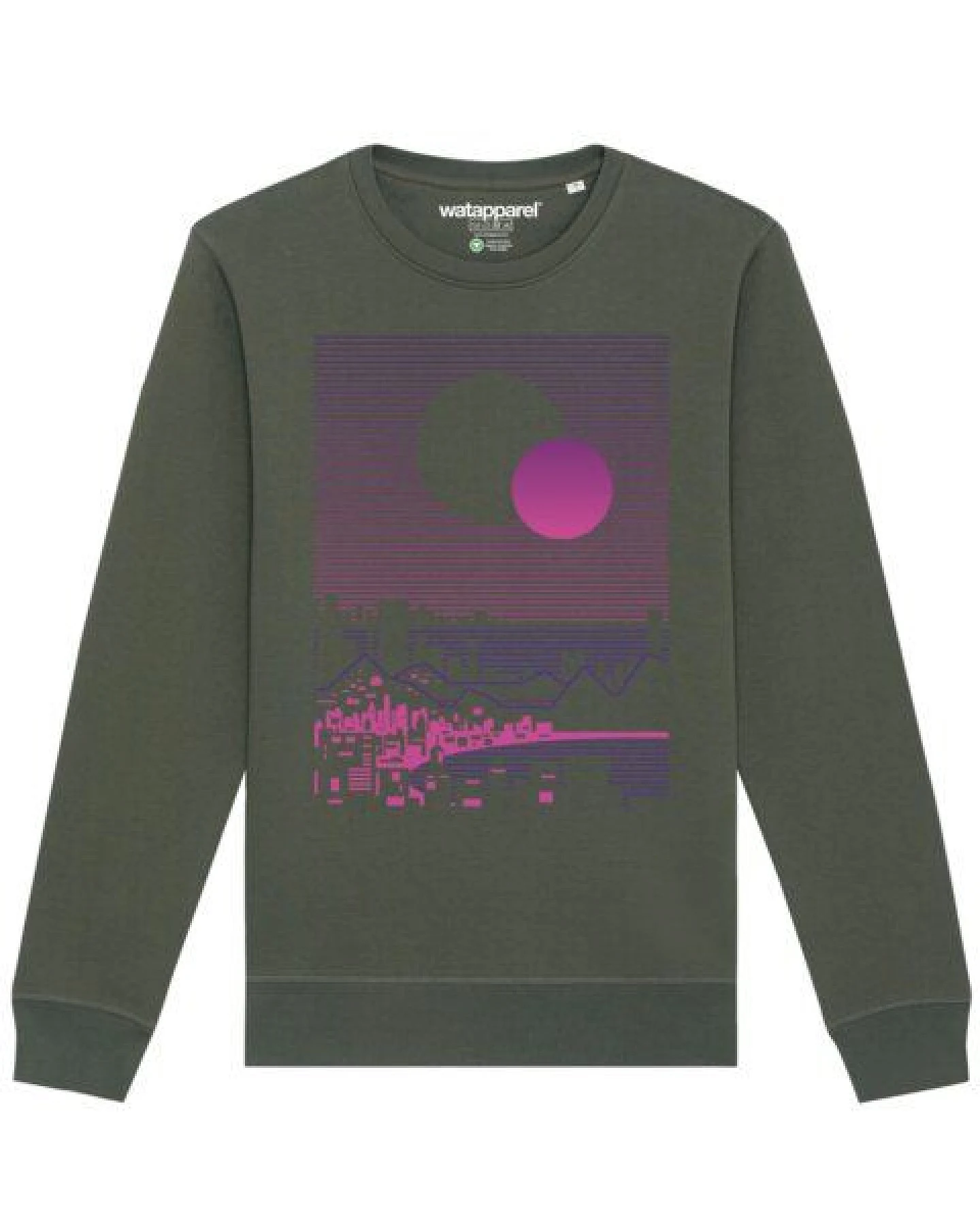 watapparel Sweatshirt Unisex Sun and Moon Skyline – Ansicht 2