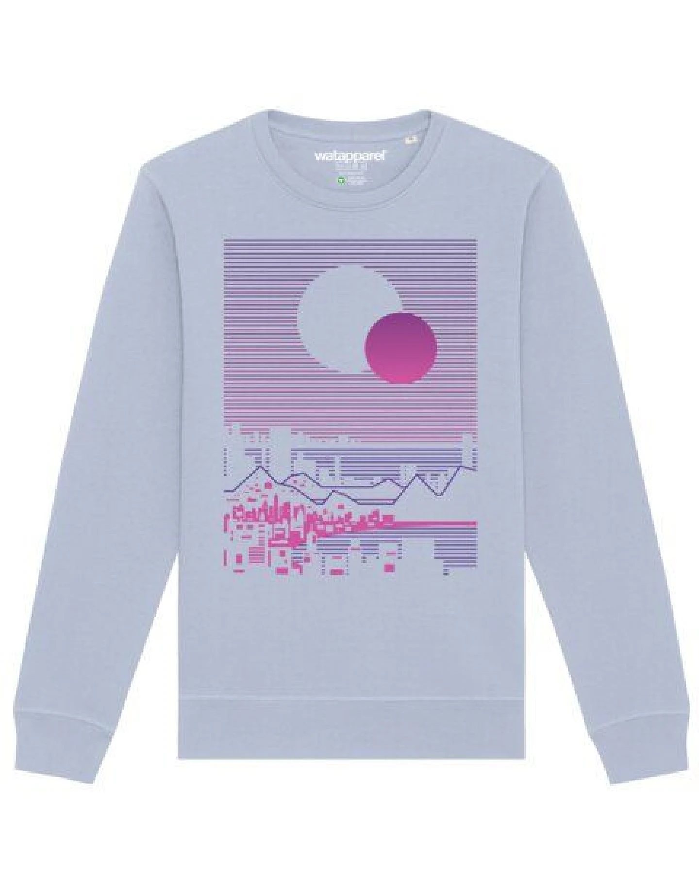 watapparel Sweatshirt Unisex Sun and Moon Skyline – Ansicht 2