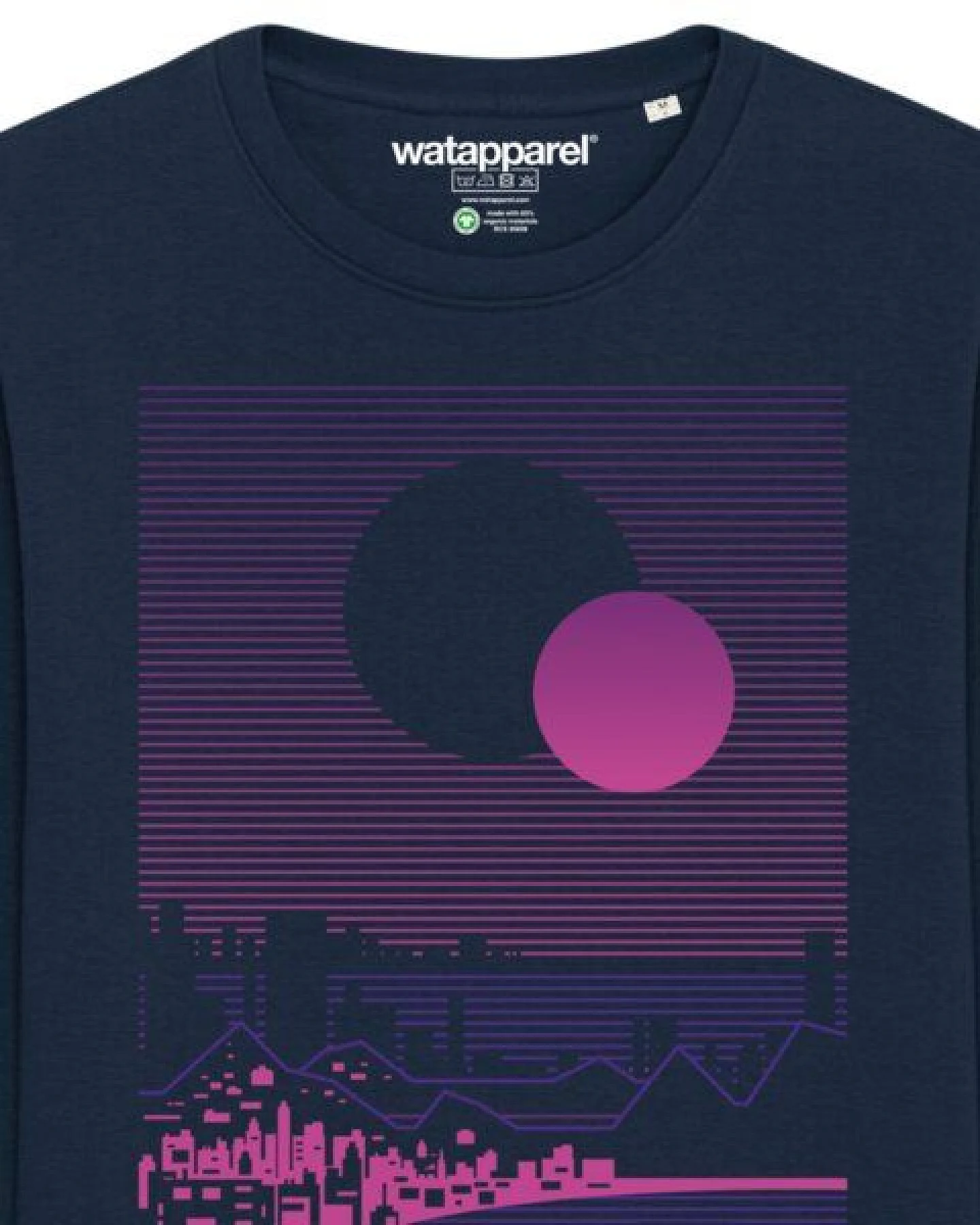 watapparel Sweatshirt Unisex Sun and Moon Skyline – Ansicht 3