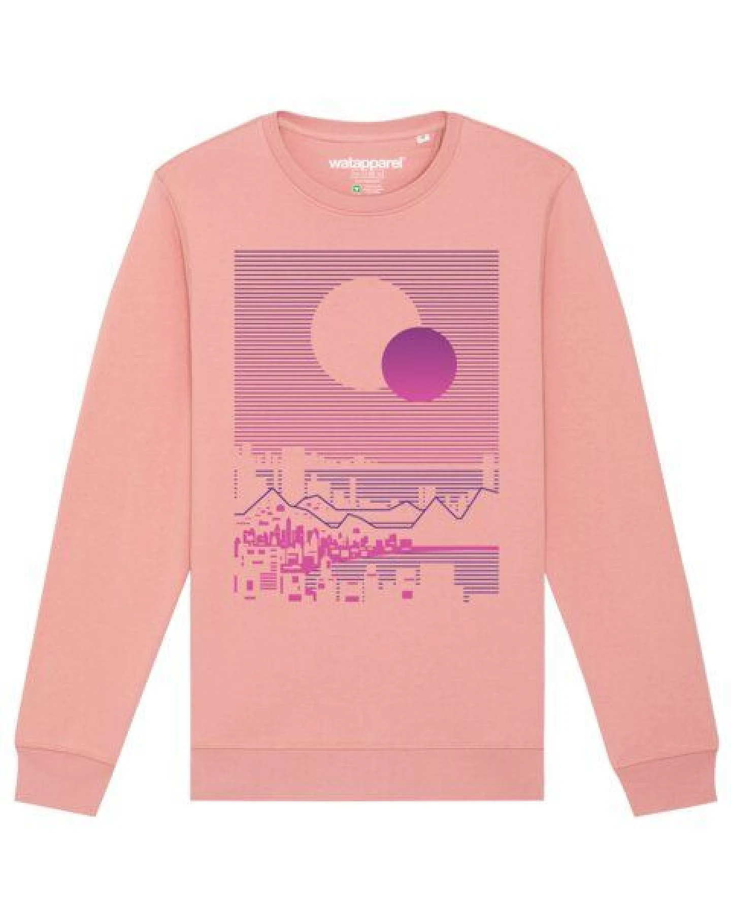 watapparel Sweatshirt Unisex Sun and Moon Skyline – Ansicht 2