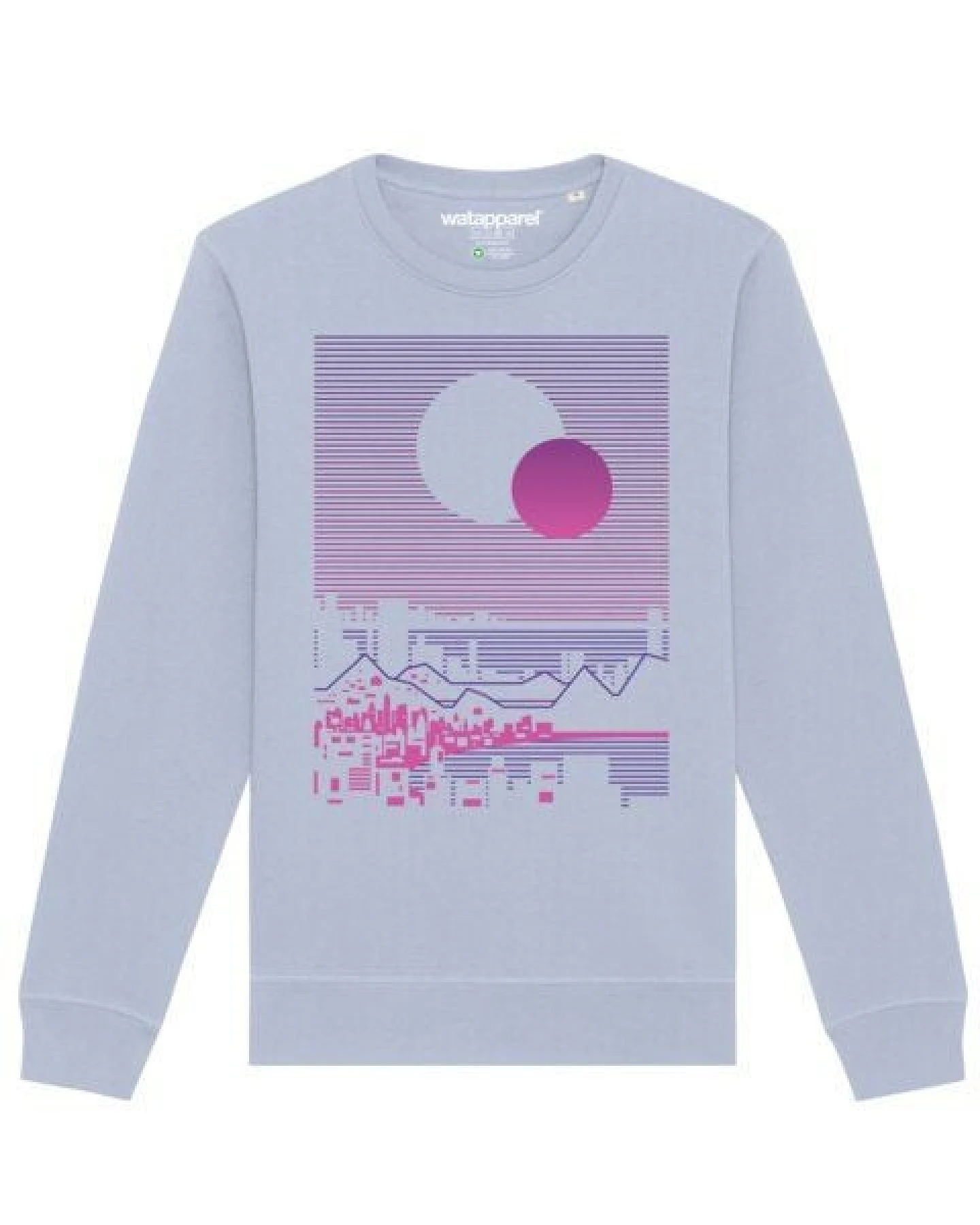 watapparel Sweatshirt Unisex Sun and Moon Skyline – Ansicht 2