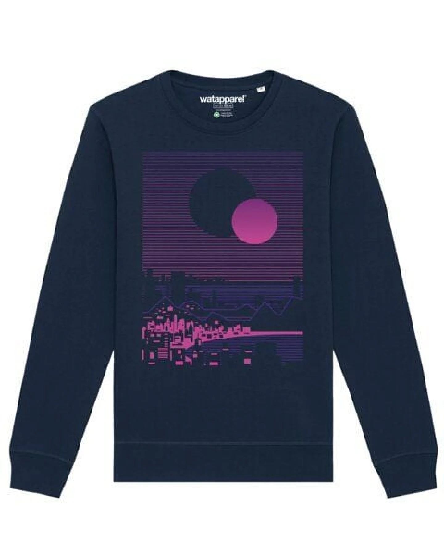 watapparel Sweatshirt Unisex Sun and Moon Skyline – Ansicht 2