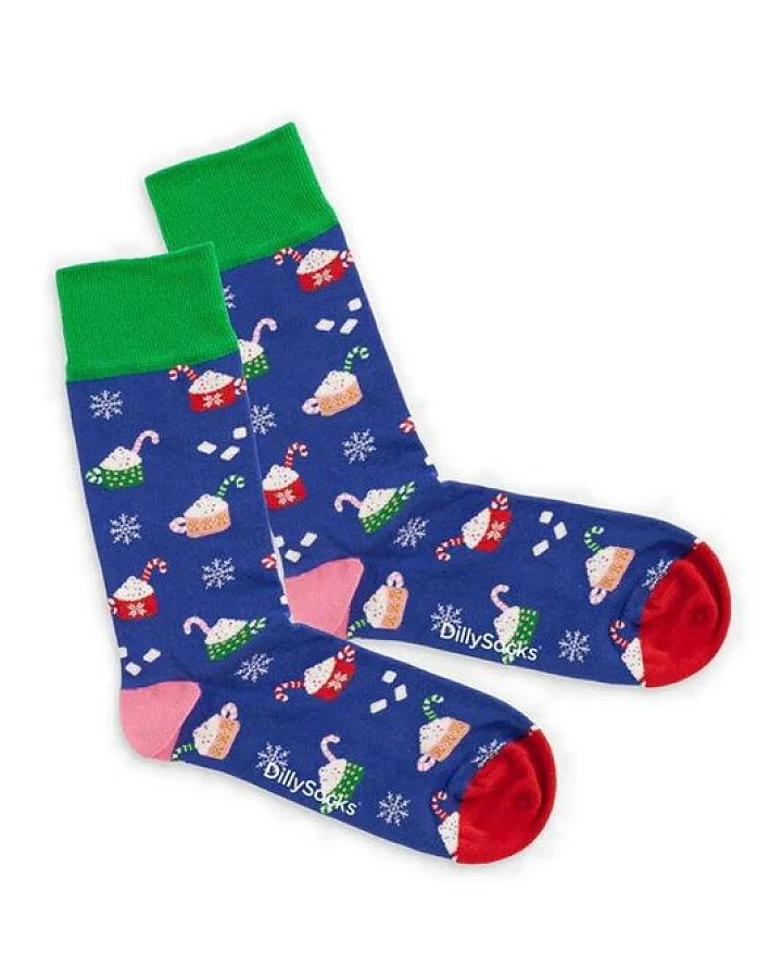 DillySocks Socken Christmas Latte aus Biobaumwoll-Mix