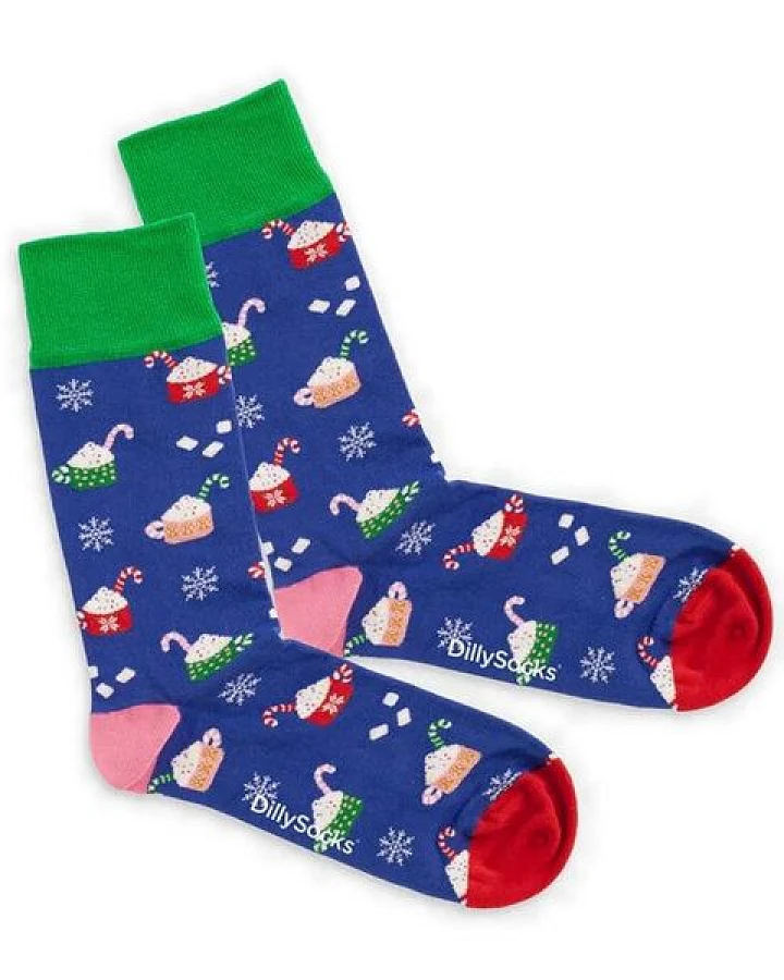 DillySocks Socken Christmas Latte aus Biobaumwoll-Mix
