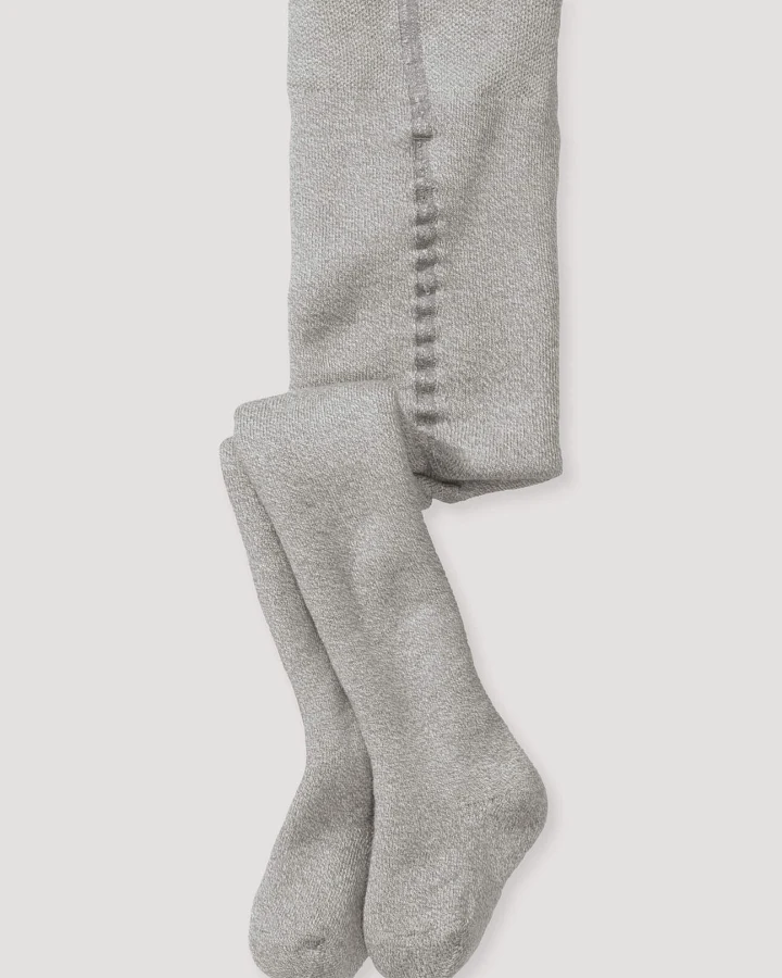 hessnatur Baby Plüsch Strumpfhose aus Bio-Baumwolle - grau - Größe 50/56