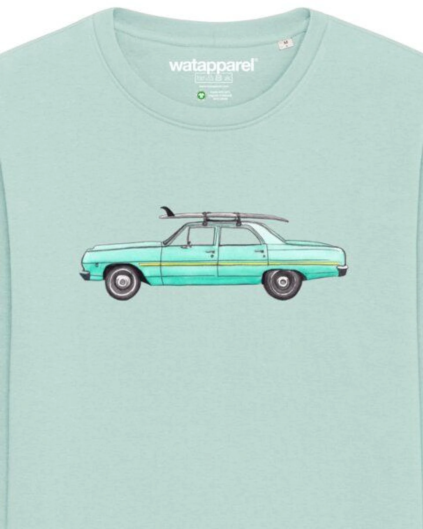 watapparel Sweatshirt Unisex Surf Car – Ansicht 3