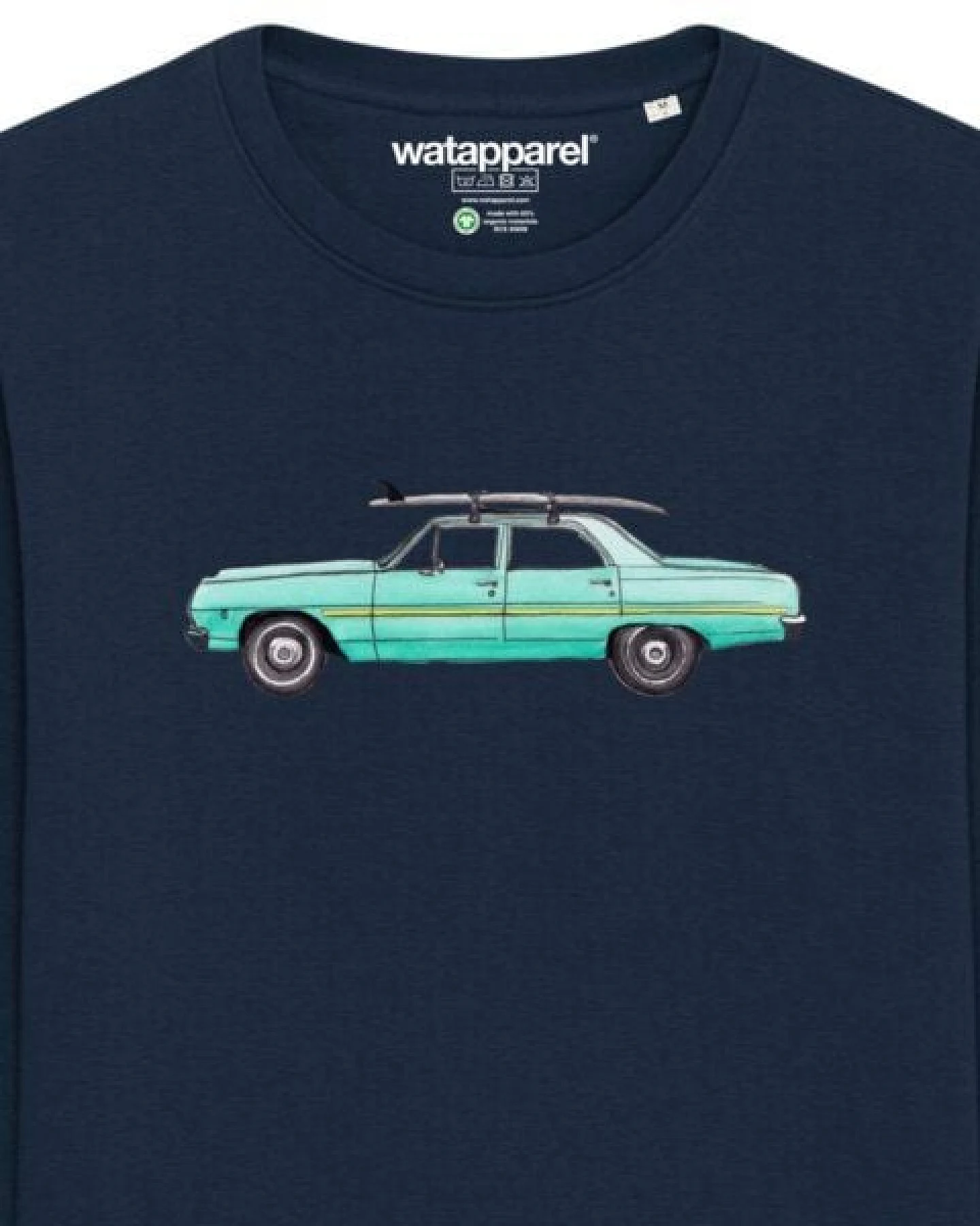 watapparel Sweatshirt Unisex Surf Car – Ansicht 3