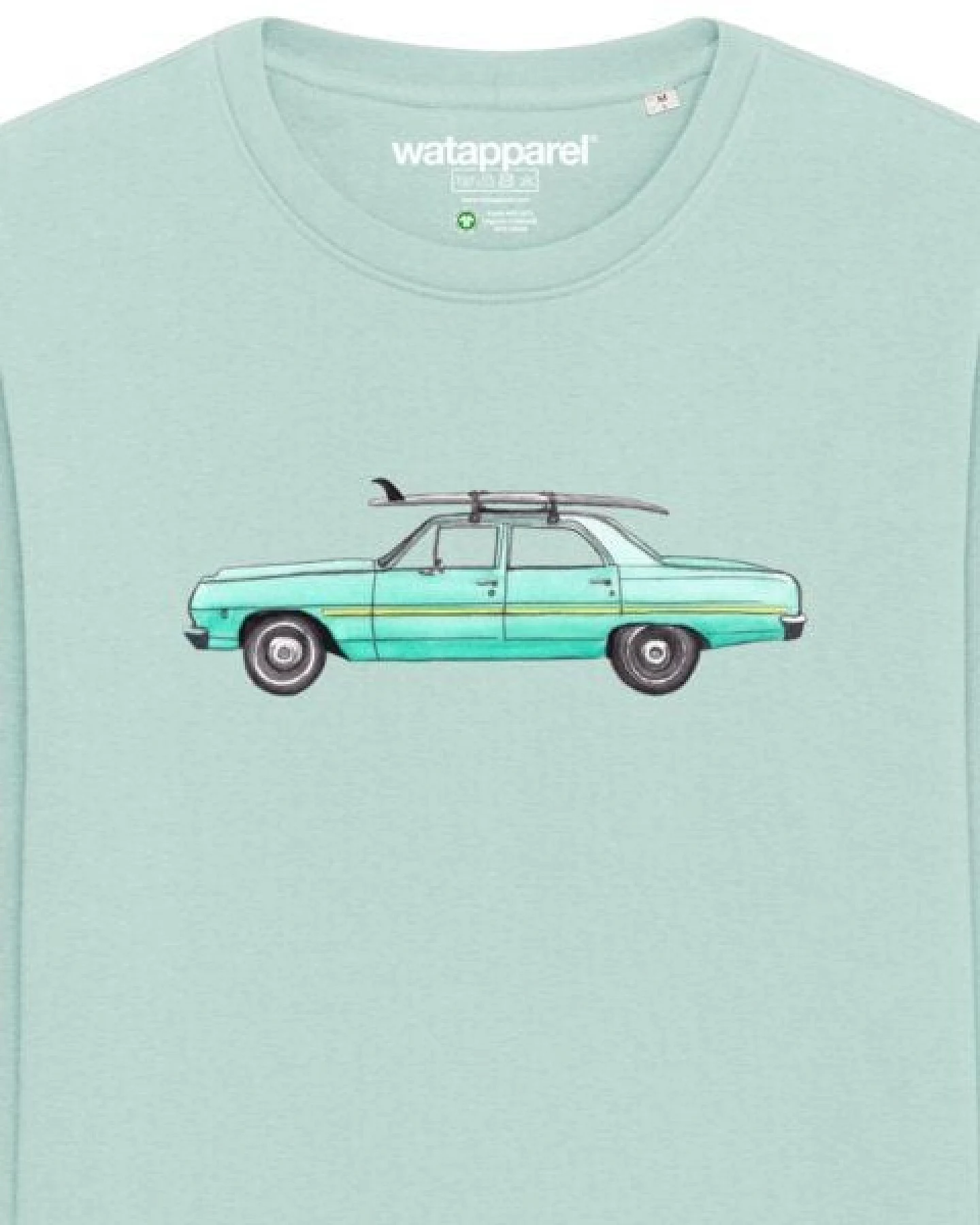 watapparel Sweatshirt Unisex Surf Car – Ansicht 3