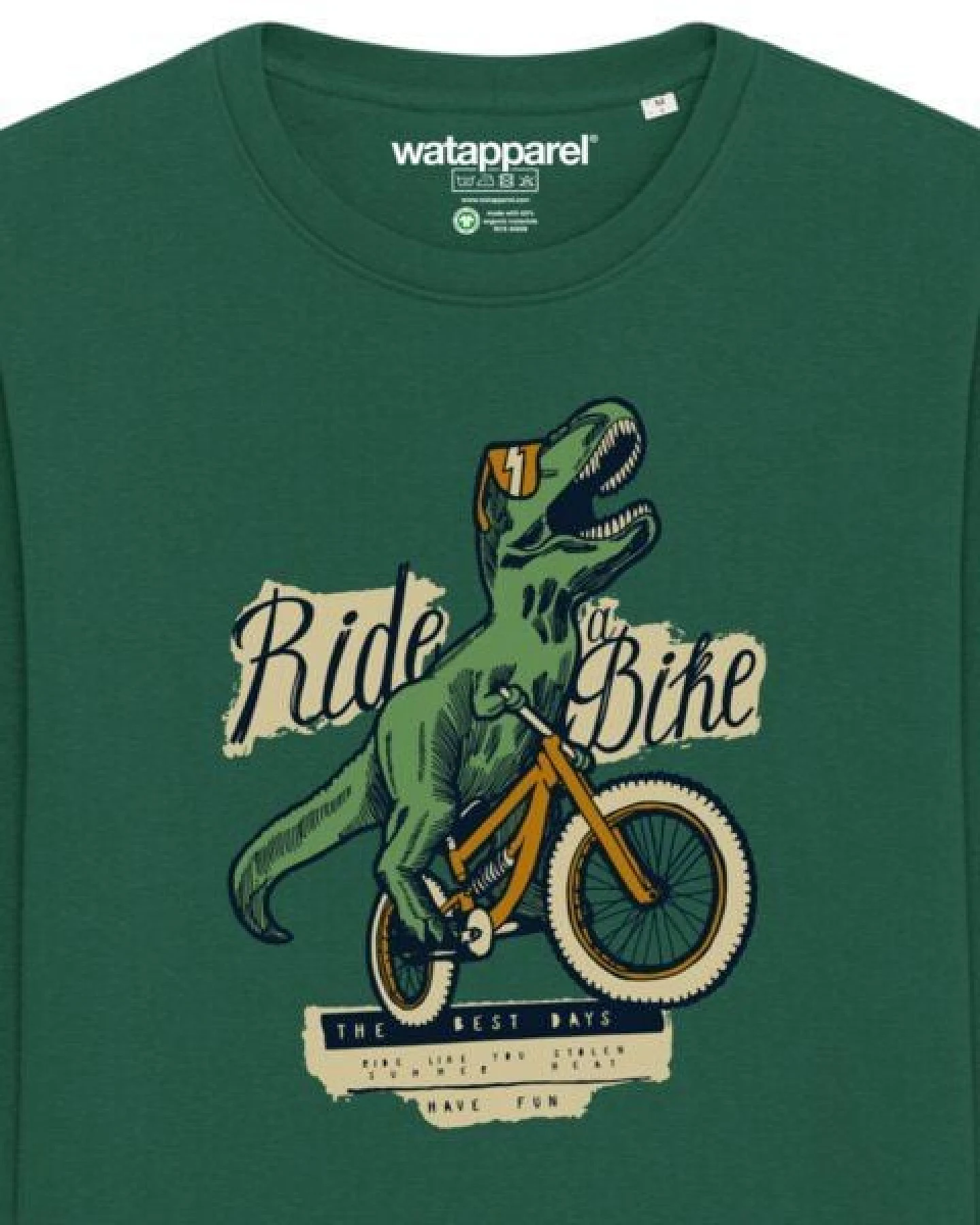 watapparel Sweatshirt Unisex T-Rex Fahrrad – Ansicht 3