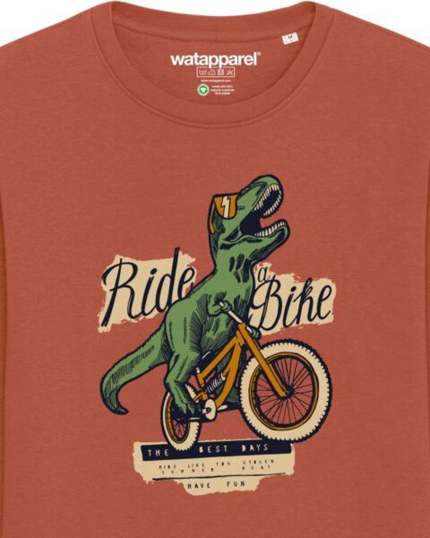 watapparel Sweatshirt Unisex T-Rex Fahrrad – Ansicht 3