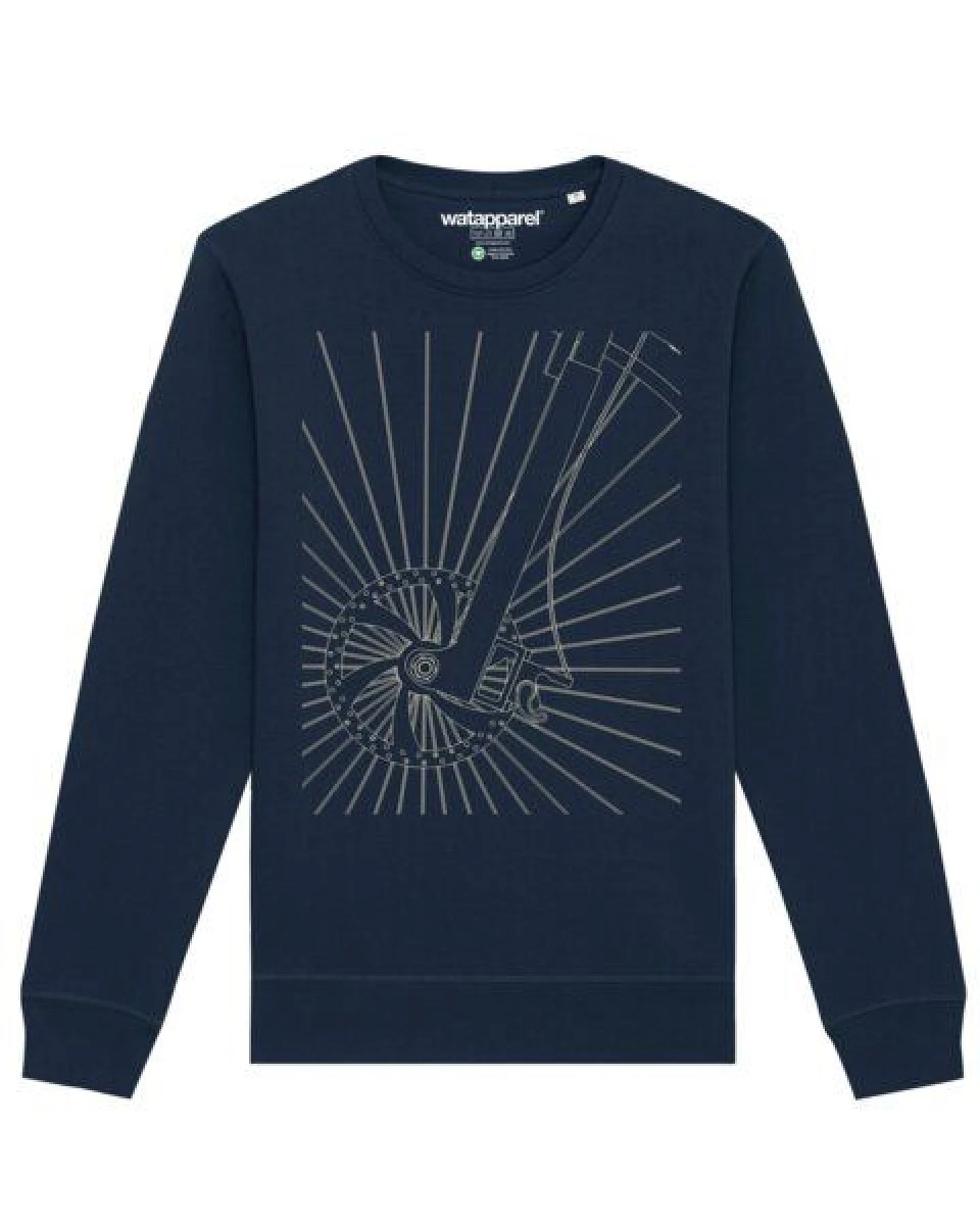 watapparel Sweatshirt Unisex Fahrradspeichen – Ansicht 2