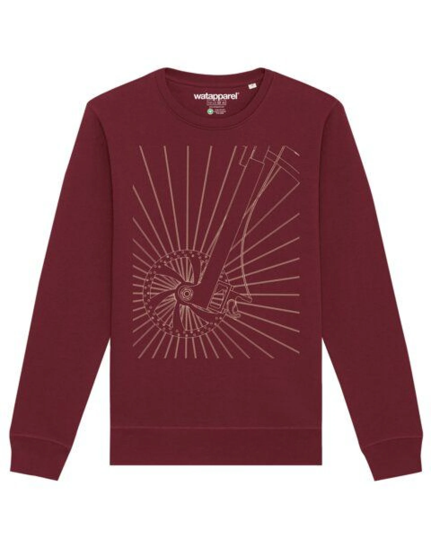 watapparel Sweatshirt Unisex Fahrradspeichen – Ansicht 2