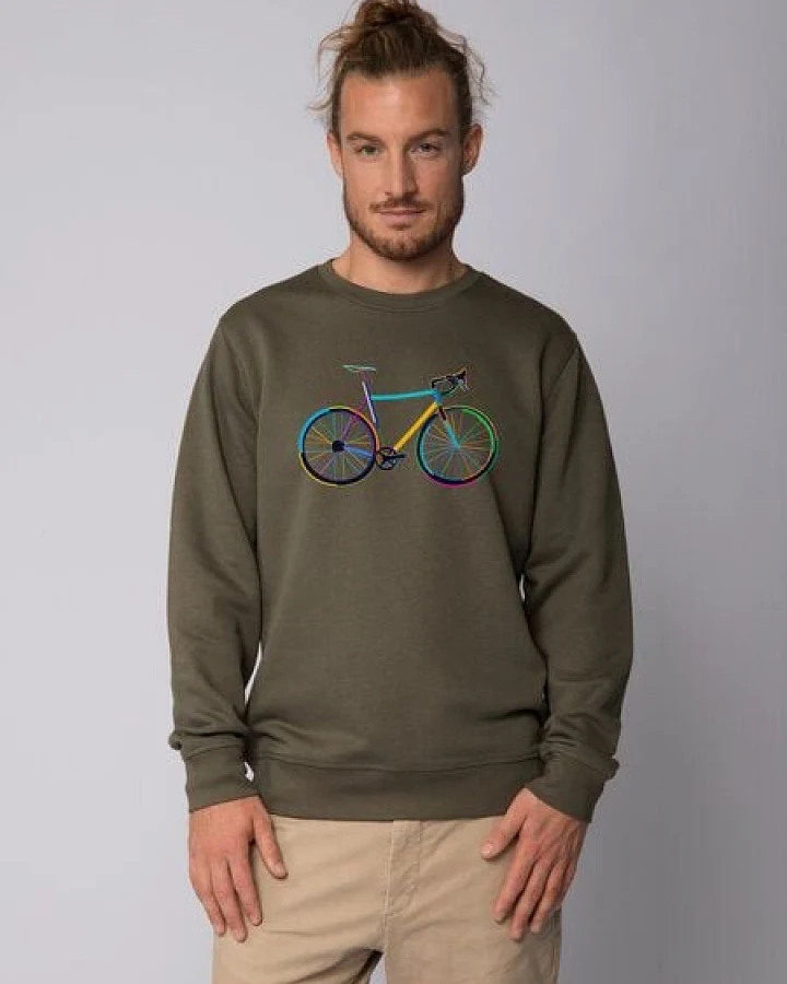 watapparel Sweatshirt Unisex Fahrrad by night