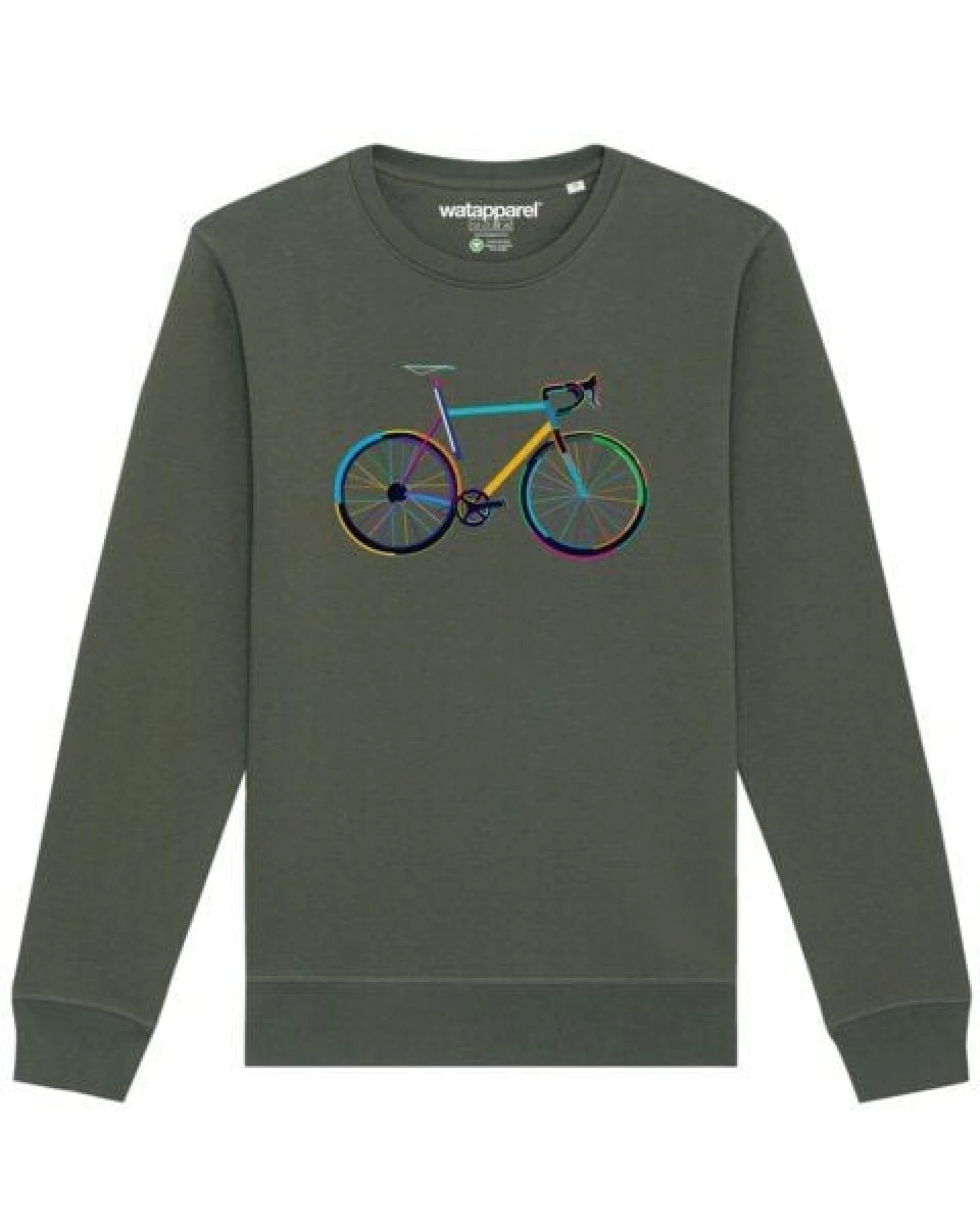watapparel Sweatshirt Unisex Fahrrad by night – Ansicht 2
