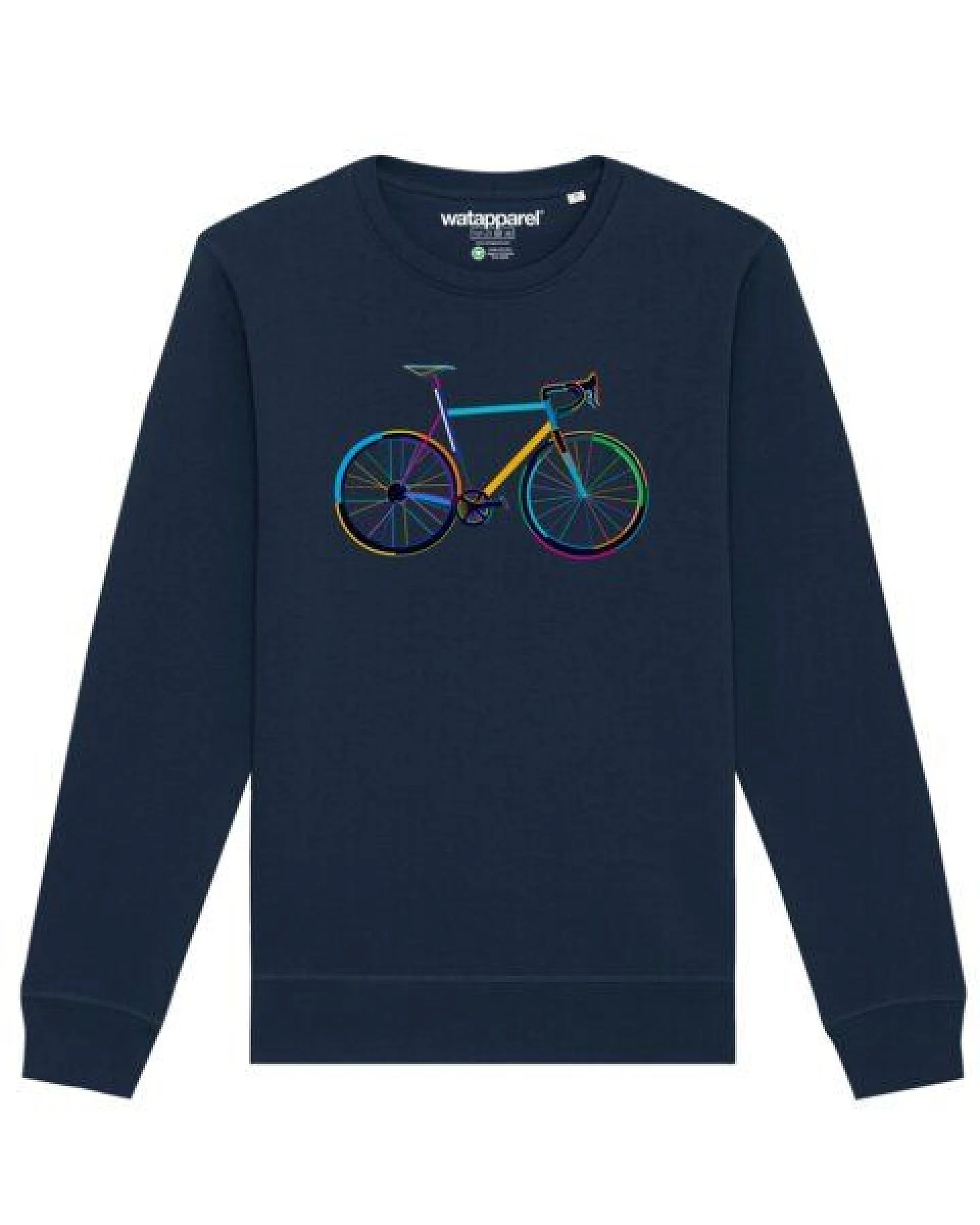 watapparel Sweatshirt Unisex Fahrrad by night – Ansicht 2