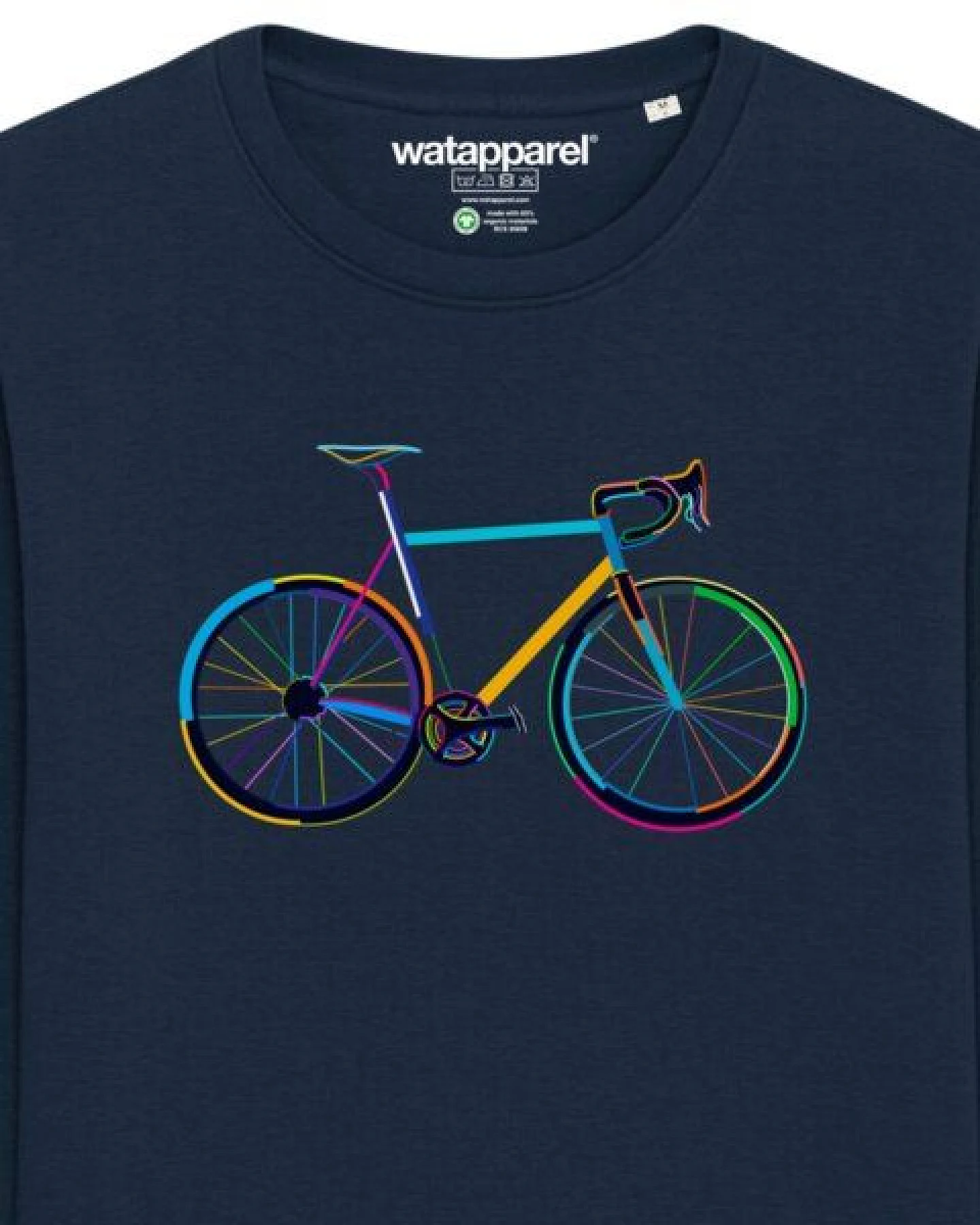 watapparel Sweatshirt Unisex Fahrrad by night – Ansicht 3