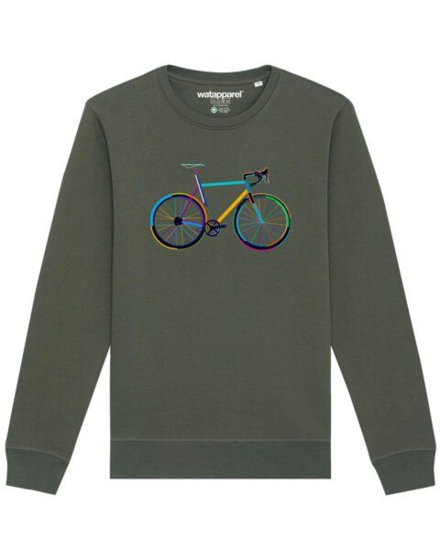 watapparel Sweatshirt Unisex Fahrrad by night – Ansicht 2