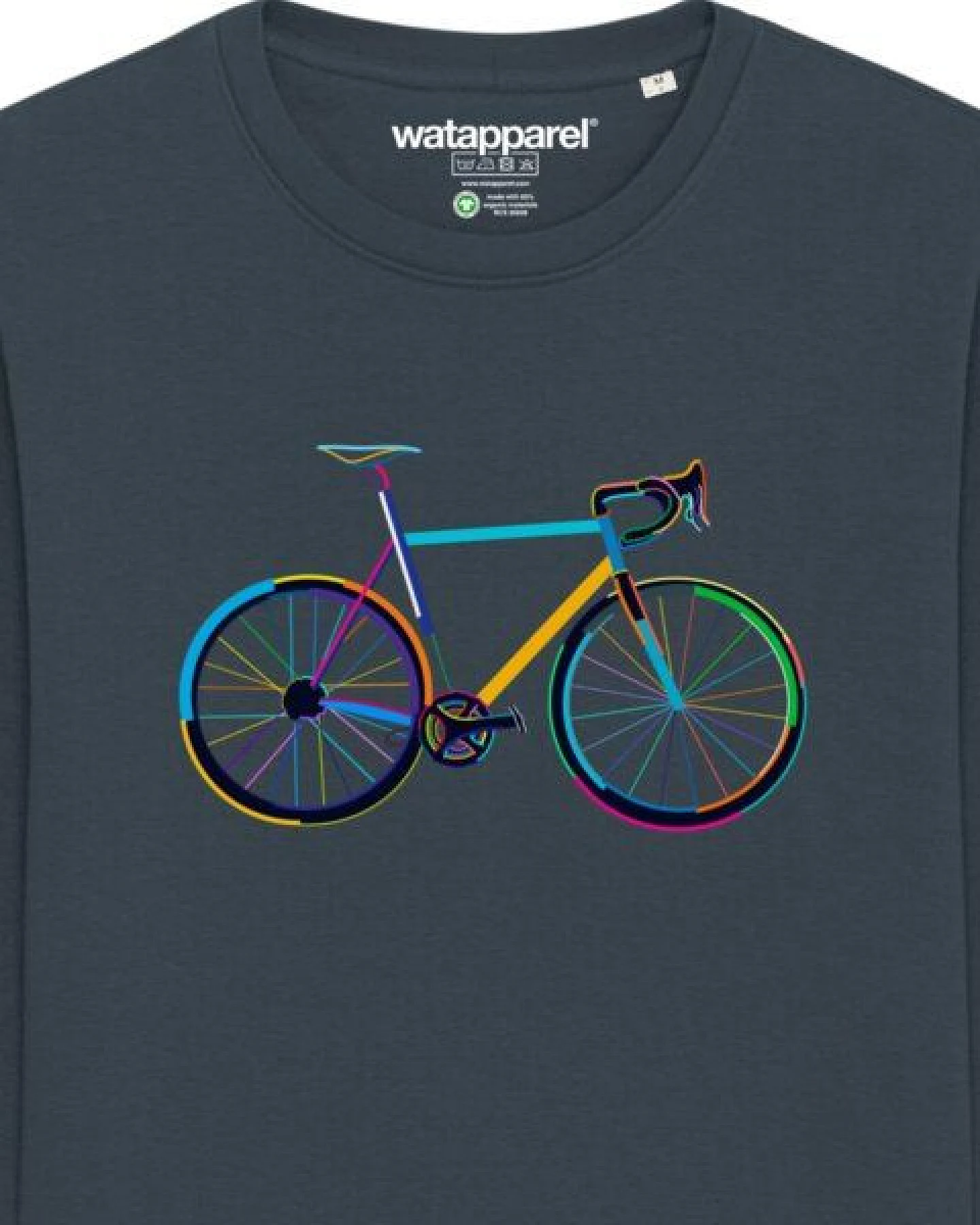 watapparel Sweatshirt Unisex Fahrrad by night – Ansicht 3
