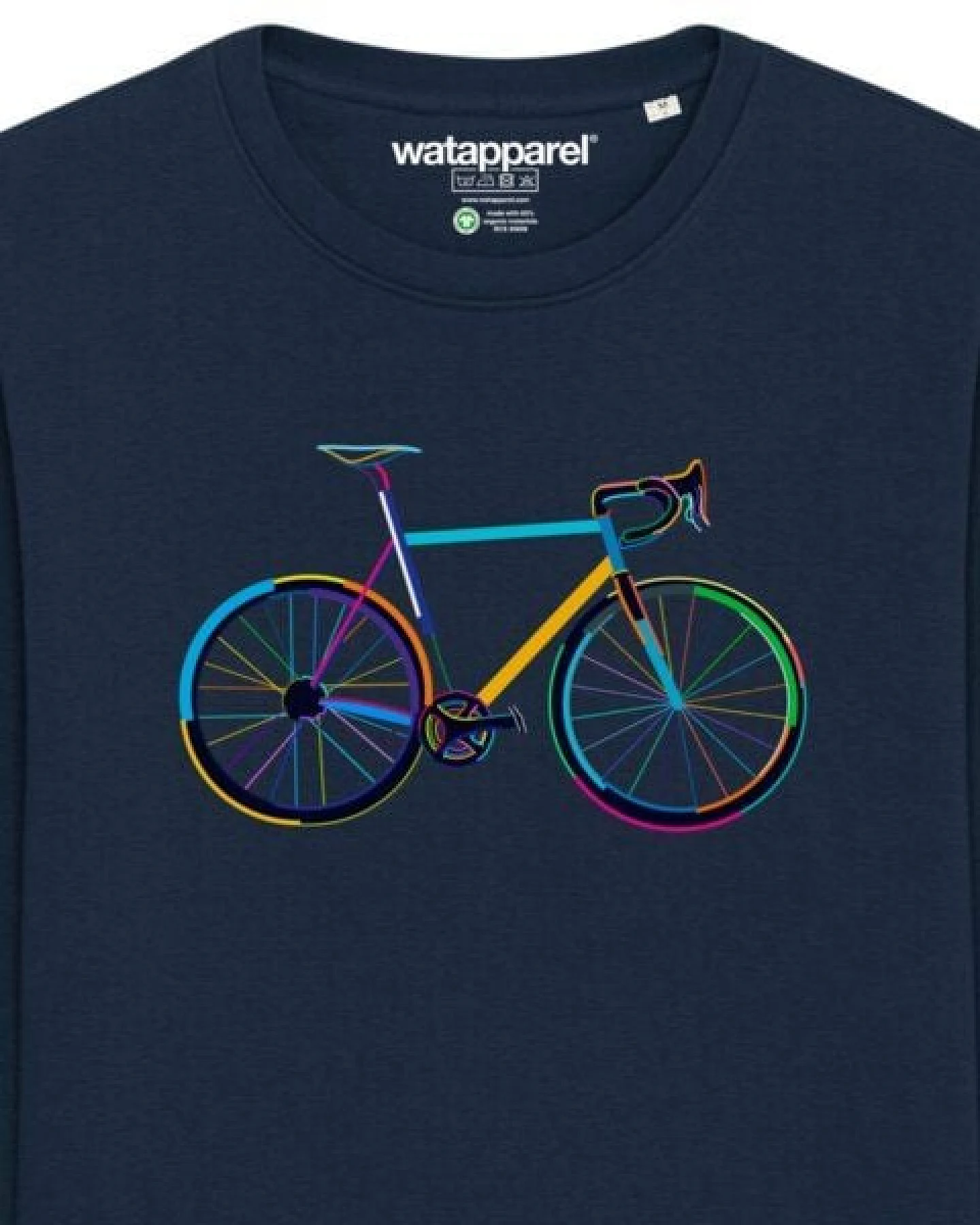 watapparel Sweatshirt Unisex Fahrrad by night – Ansicht 3
