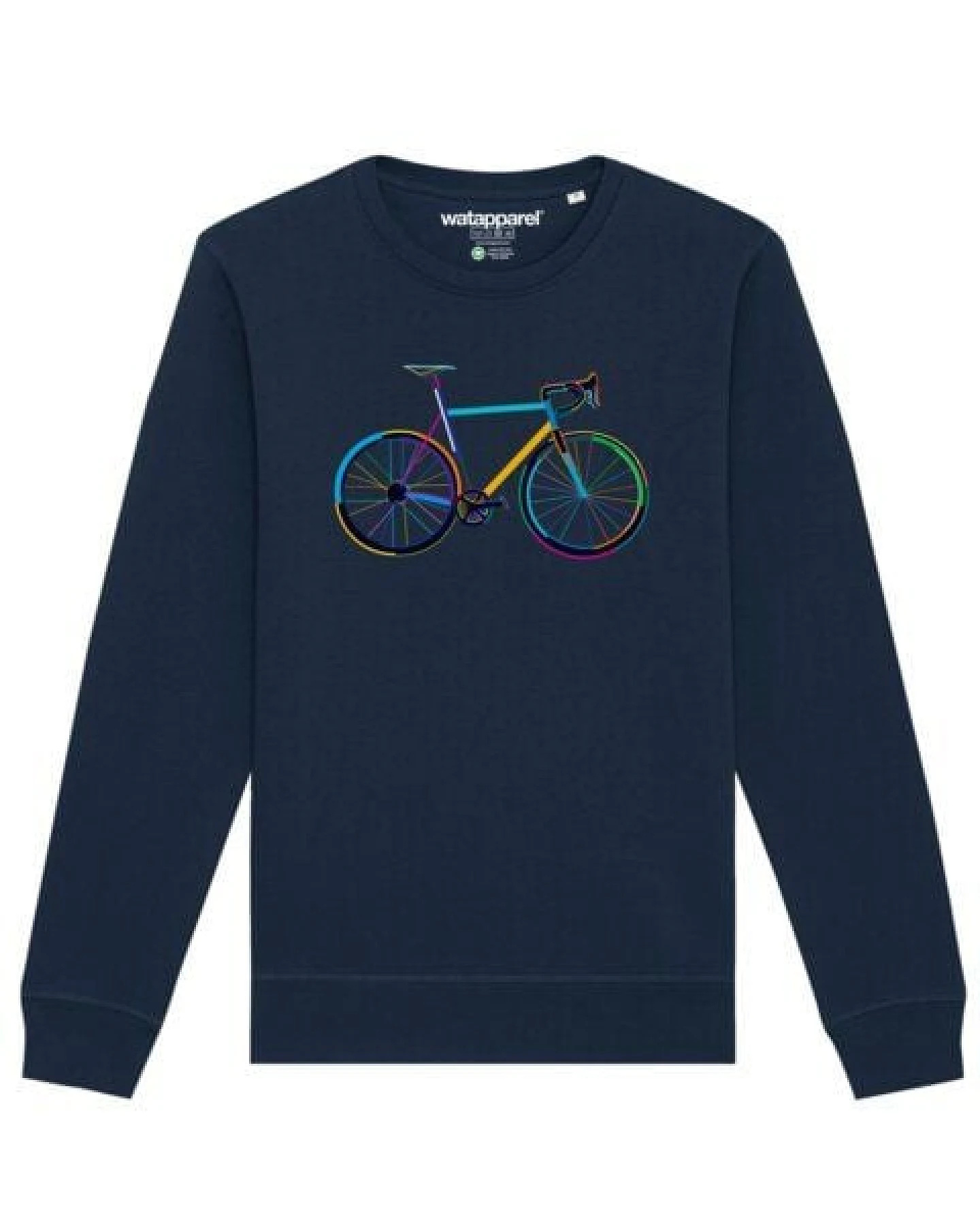 watapparel Sweatshirt Unisex Fahrrad by night – Ansicht 2