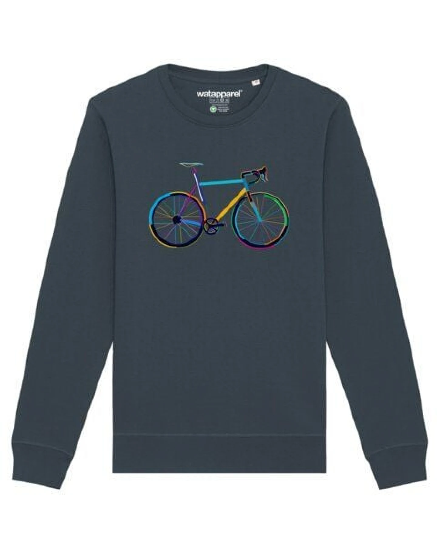 watapparel Sweatshirt Unisex Fahrrad by night – Ansicht 2