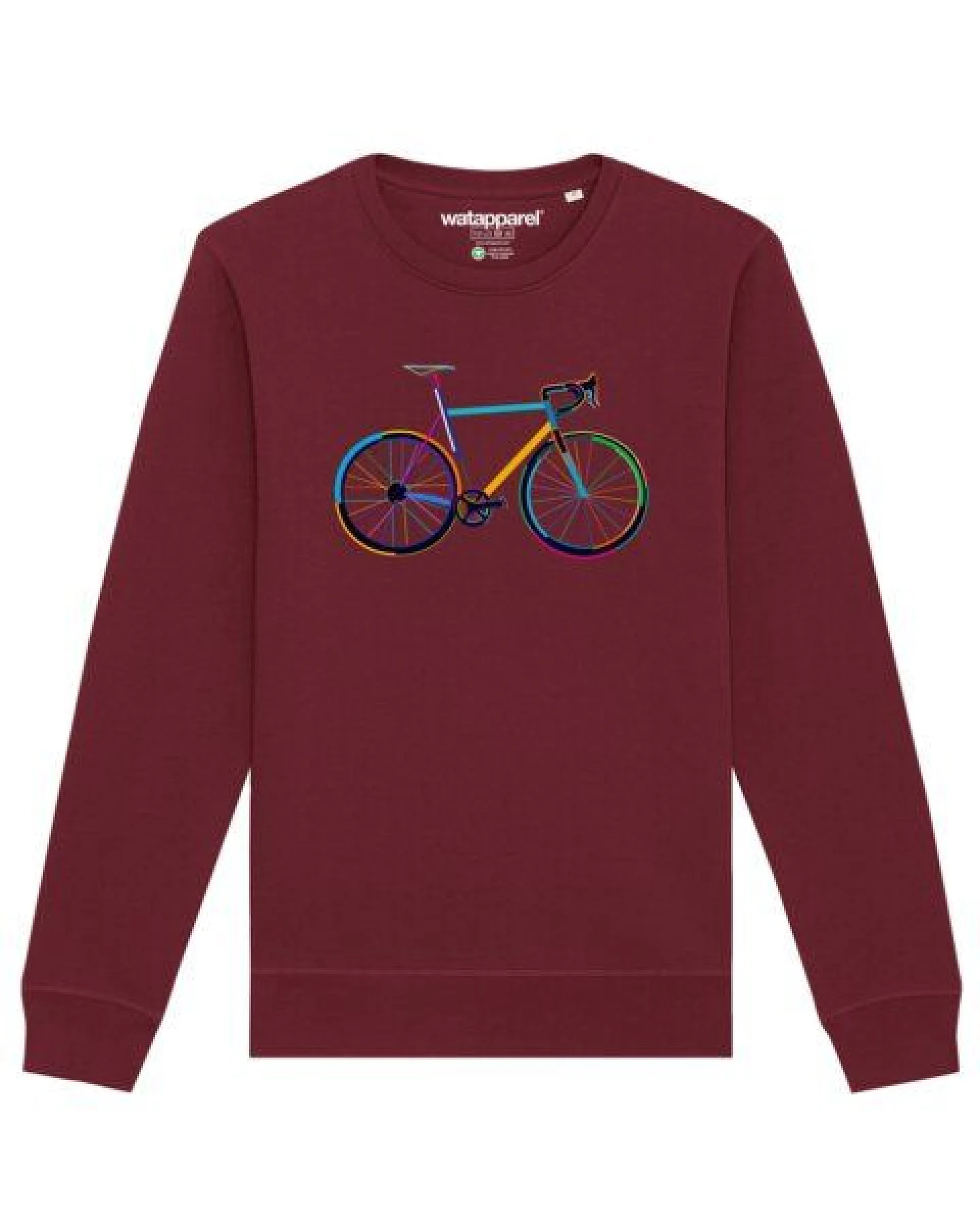 watapparel Sweatshirt Unisex Fahrrad by night – Ansicht 2