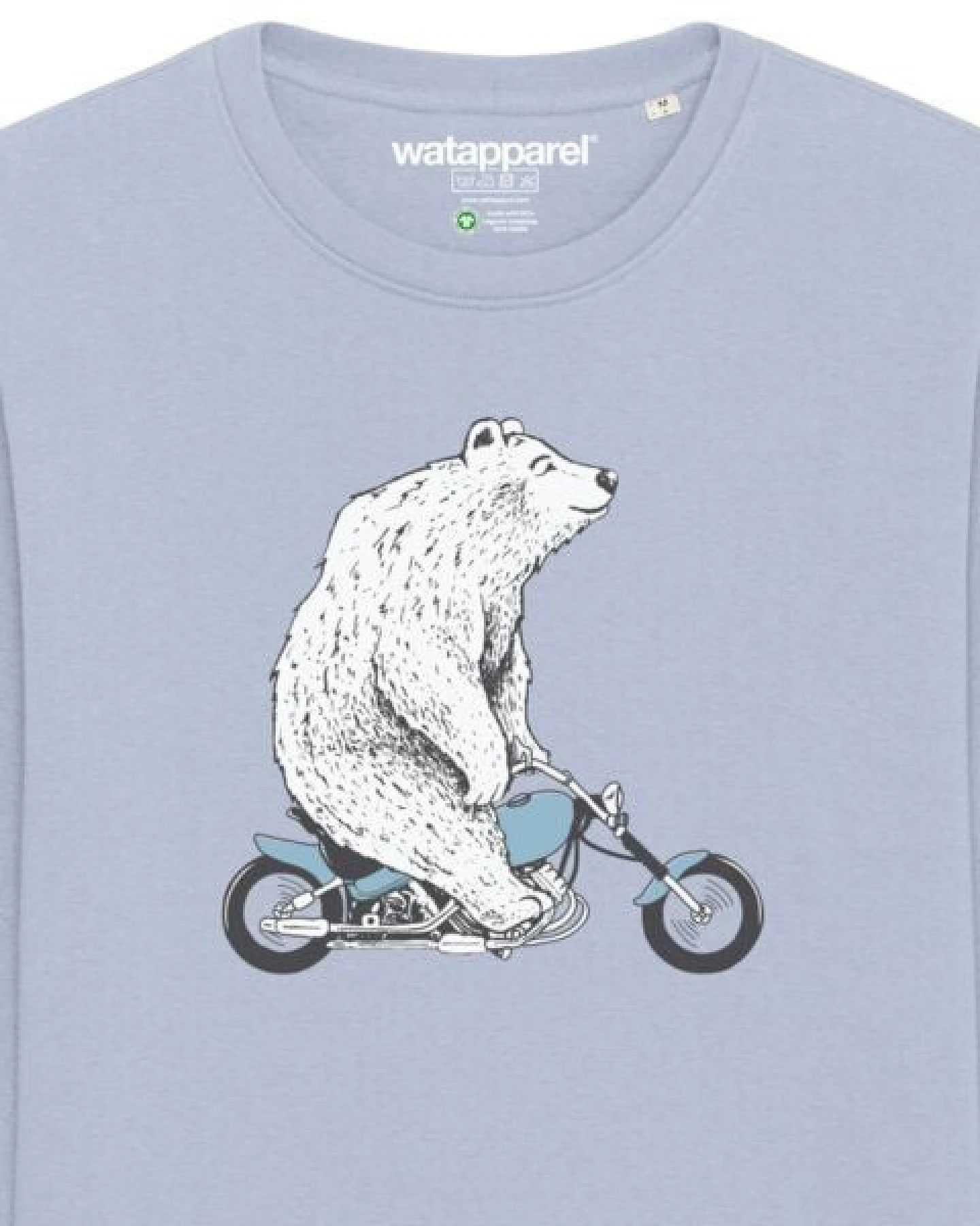 watapparel Sweatshirt Unisex Bär auf Bike – Ansicht 3