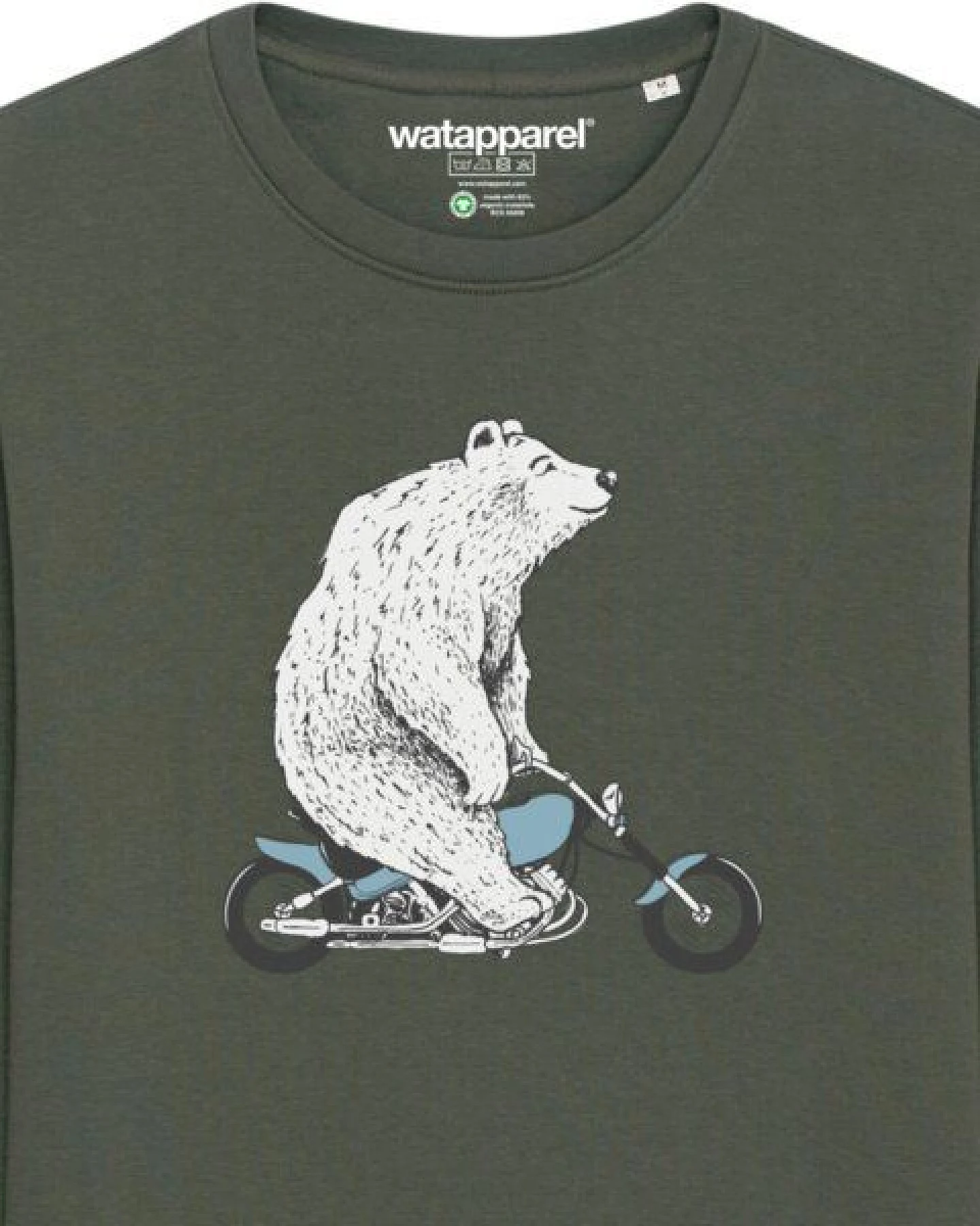 watapparel Sweatshirt Unisex Bär auf Bike – Ansicht 3