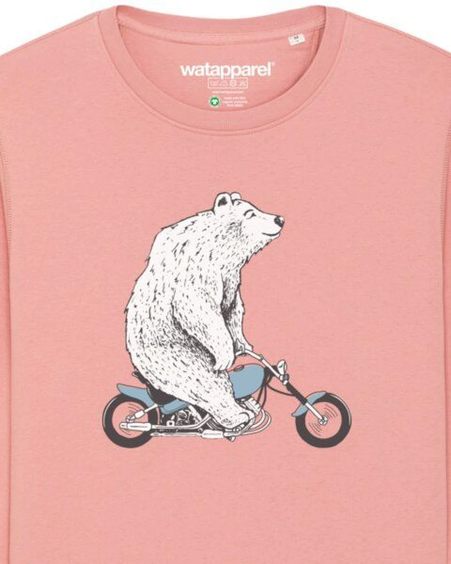 watapparel Sweatshirt Unisex Bär auf Bike – Ansicht 3
