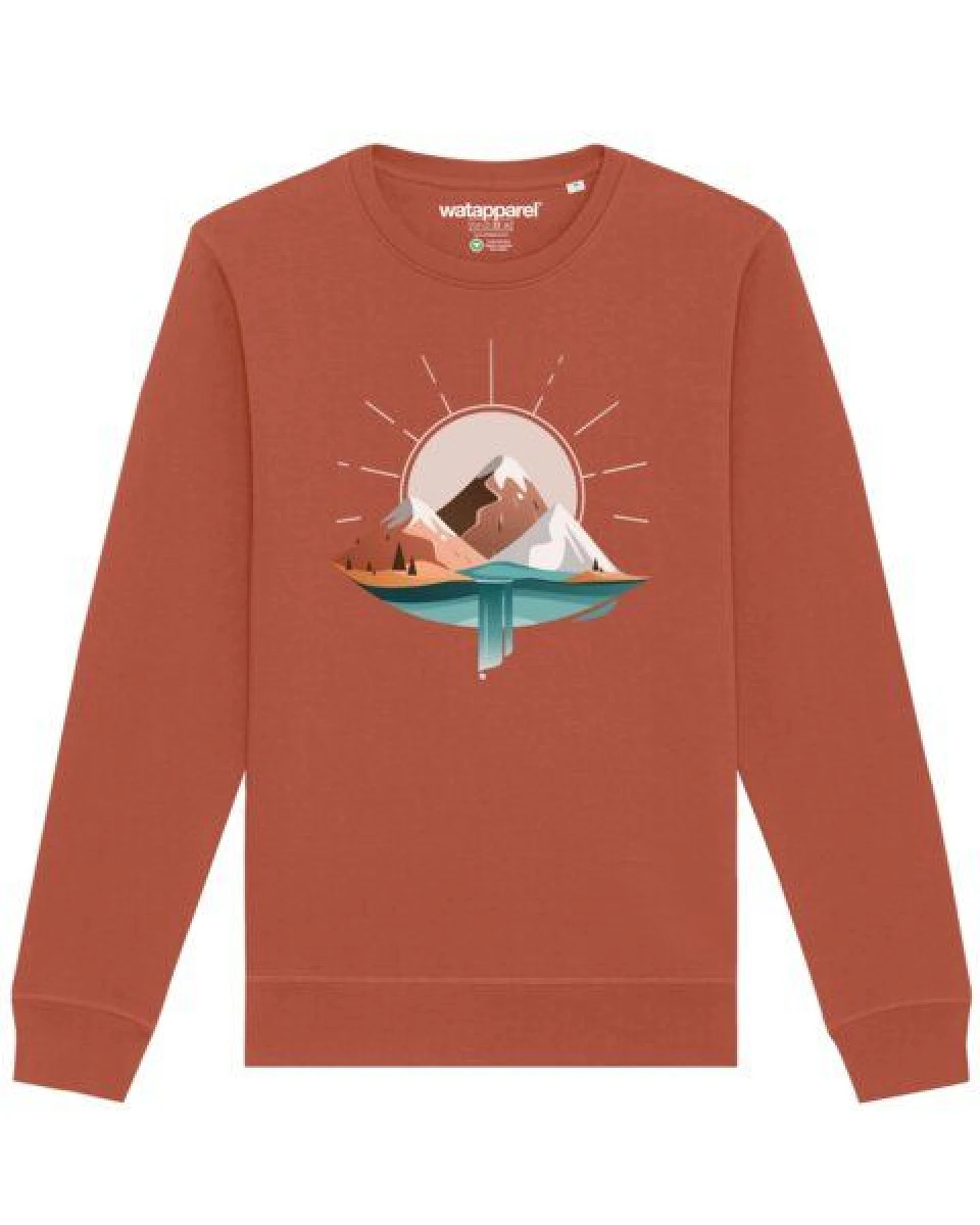 watapparel Sweatshirt Unisex Sunrise & Lake – Ansicht 2